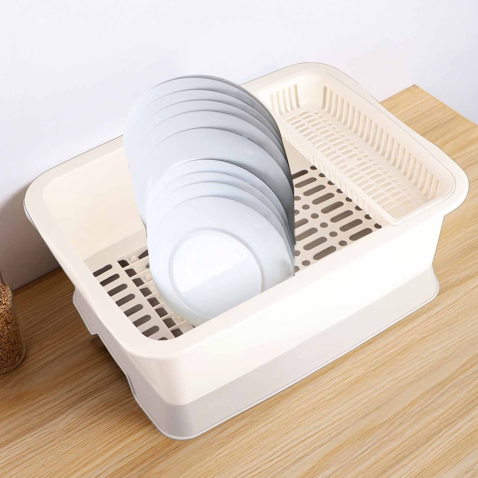Dish Drainer Minimalist Dustproof Space Saving Dish Drying Bowl with Lid for view 11