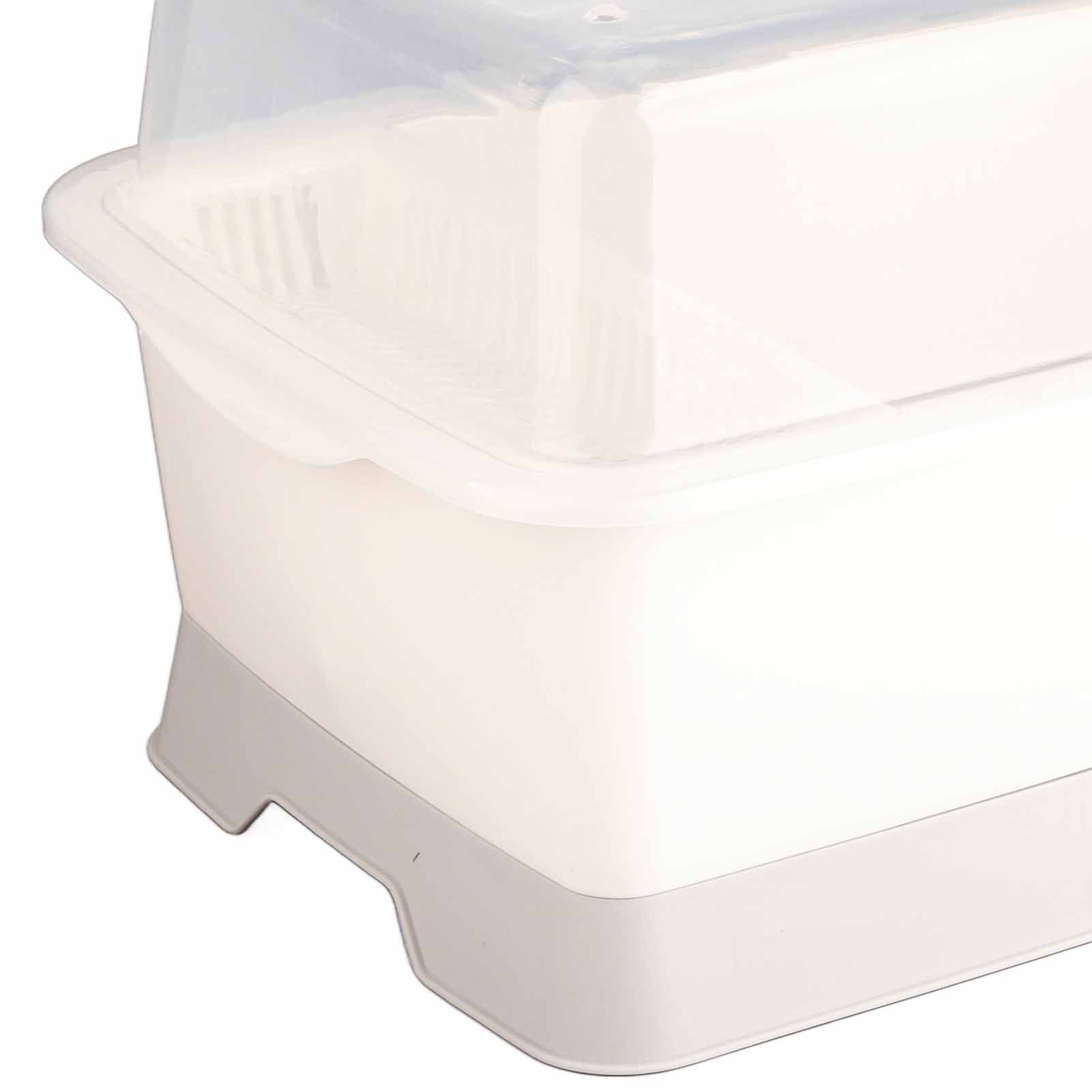 Dish Drainer Minimalist Dustproof Space Saving Dish Drying Bowl with Lid for view 13