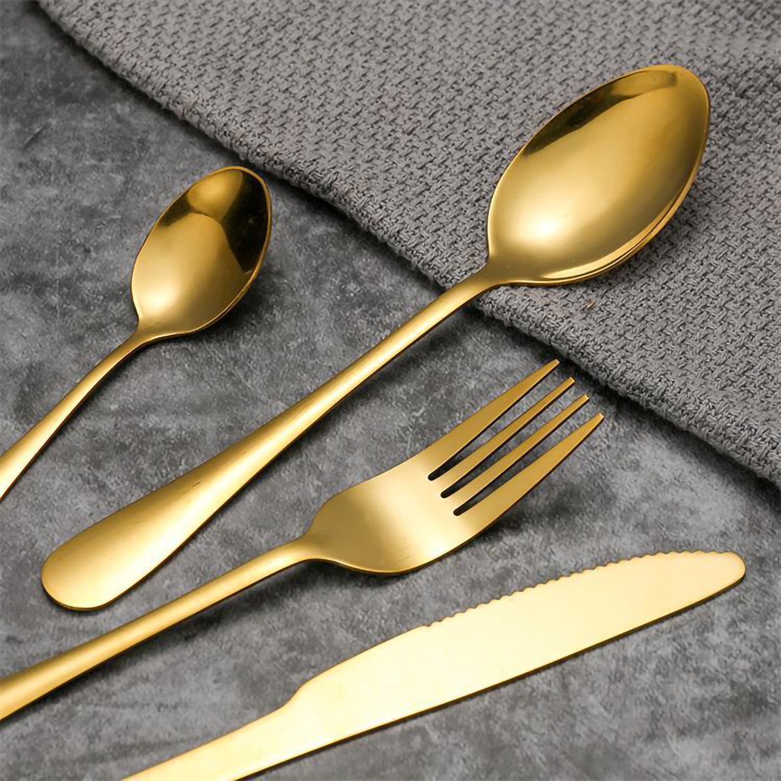 Flatware Set Portable Stainless Steel Steak Knife Fork Spoon Tableware