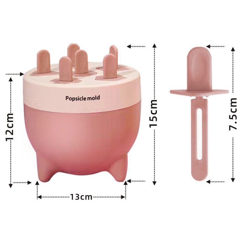 Popsicles Mold 6 Cavities Detachable Design Safe Healthy Material Durable PP view 2