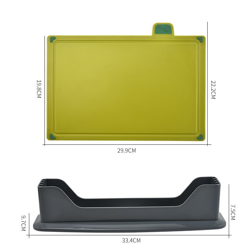 4pcs Food Classification Chopping Boards PP TPR Portable Non Slip Cutting view 2