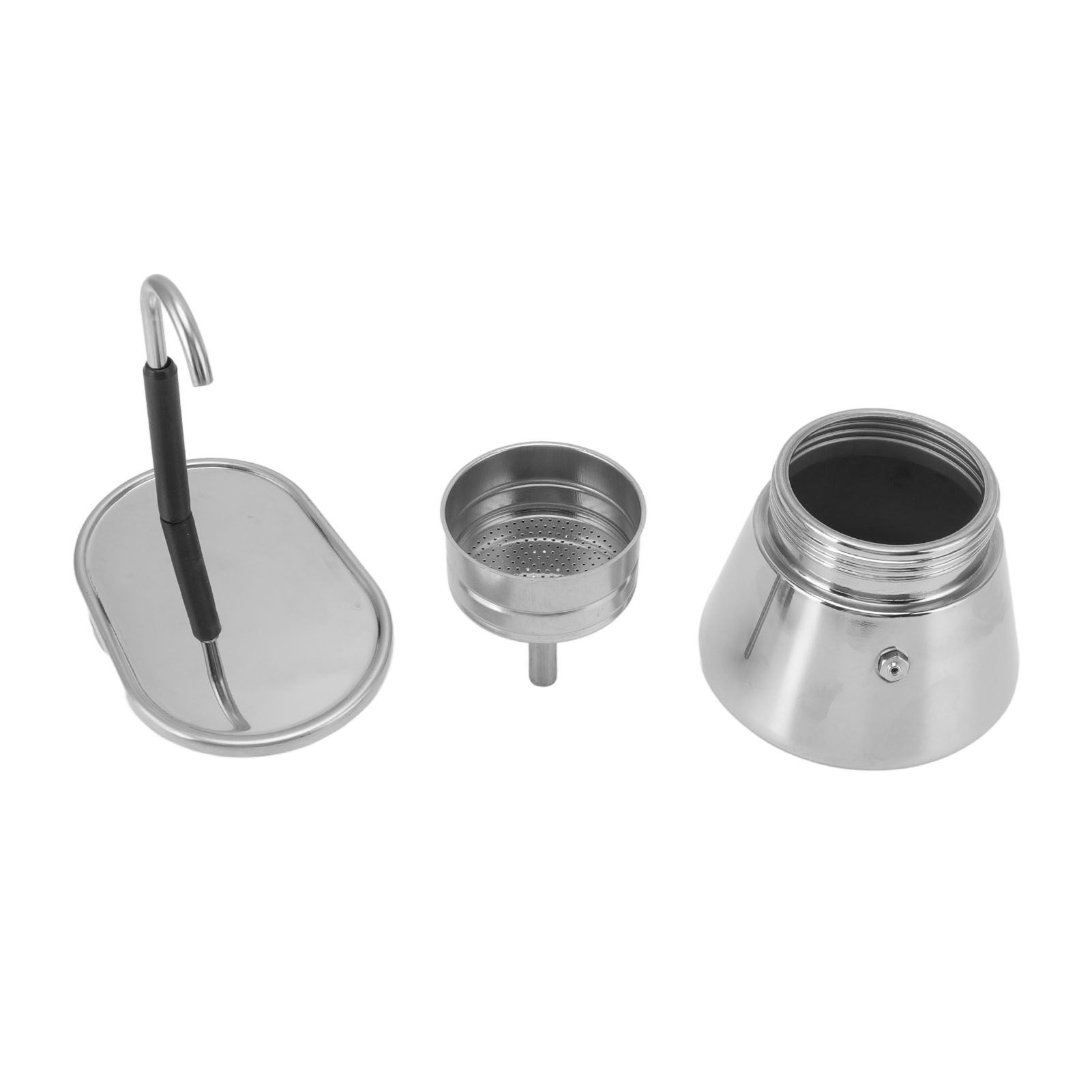 Moka Pot Stainless Steel Italian Type DIY Large Capacity Lightweight Portable view 6