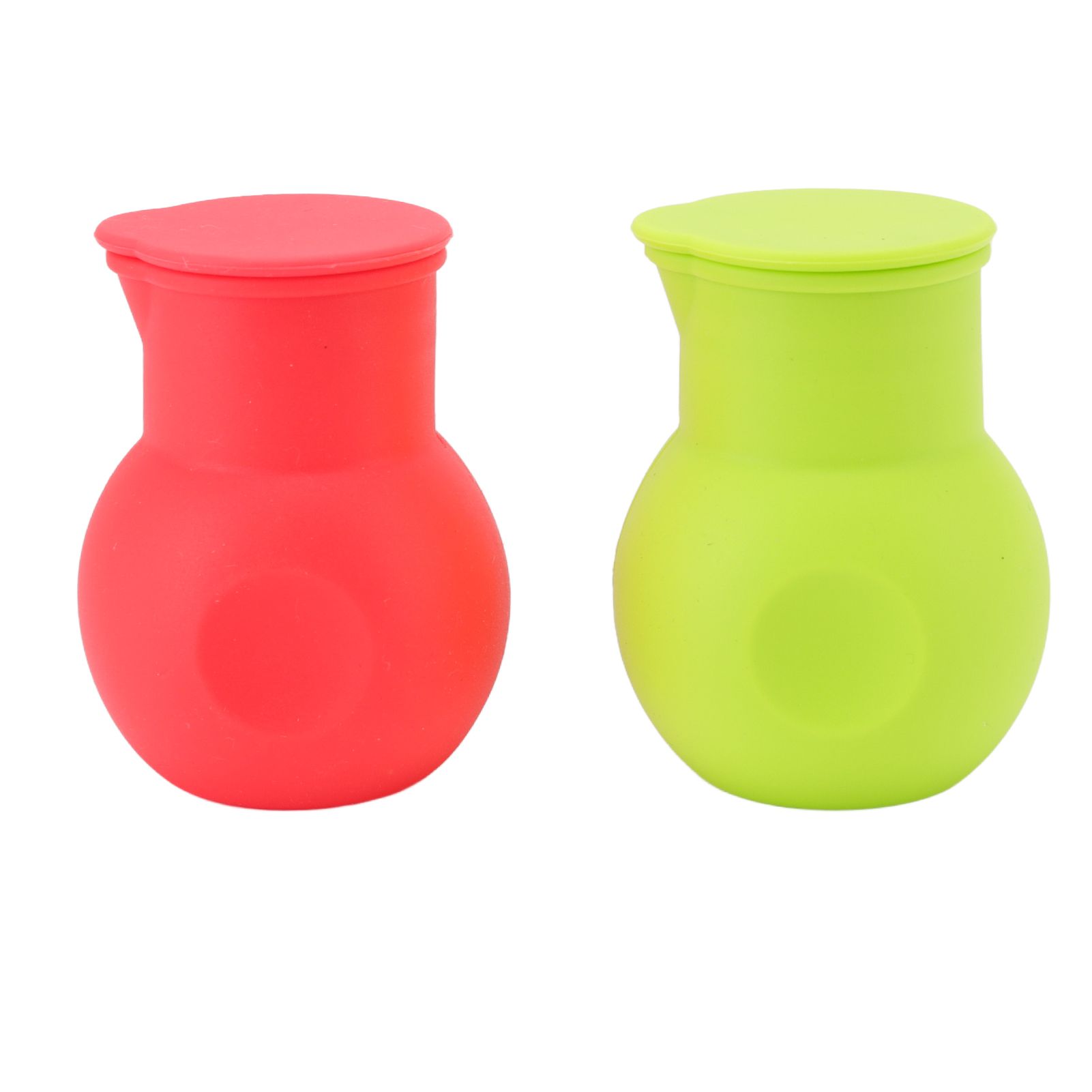 2pcs Silicone Chocolate Heating Pot Red and Green Multifunctional Microwave