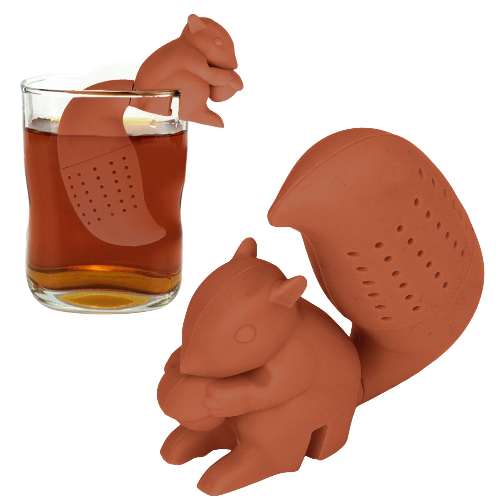 Food Grade Silicone Squirrel Shape Tea Strainer Cute Squirrel Shaped Tea view 11
