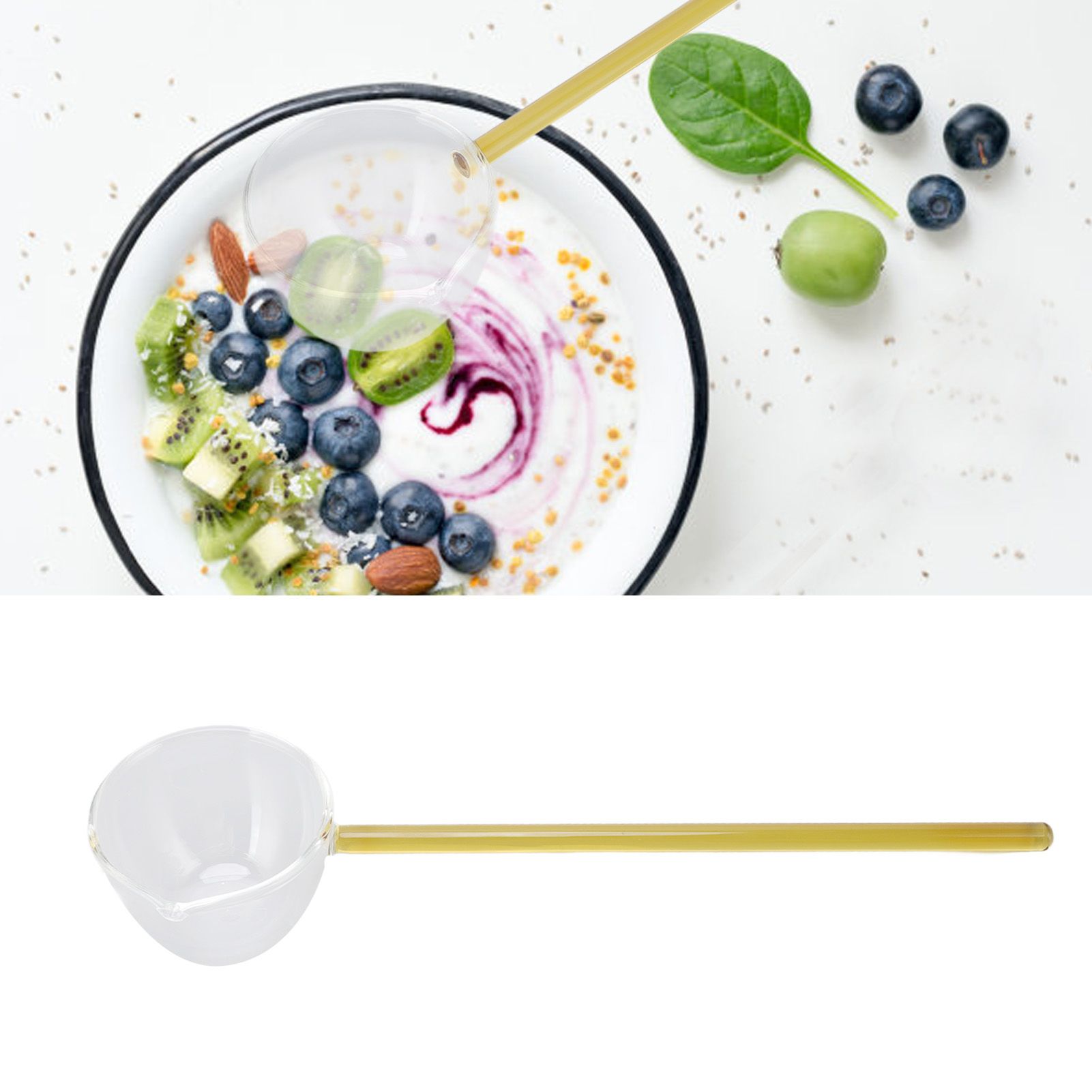 Glass Stirring Spoon High Temperature Resistance Simple 100ML Mixing Spoon view 12