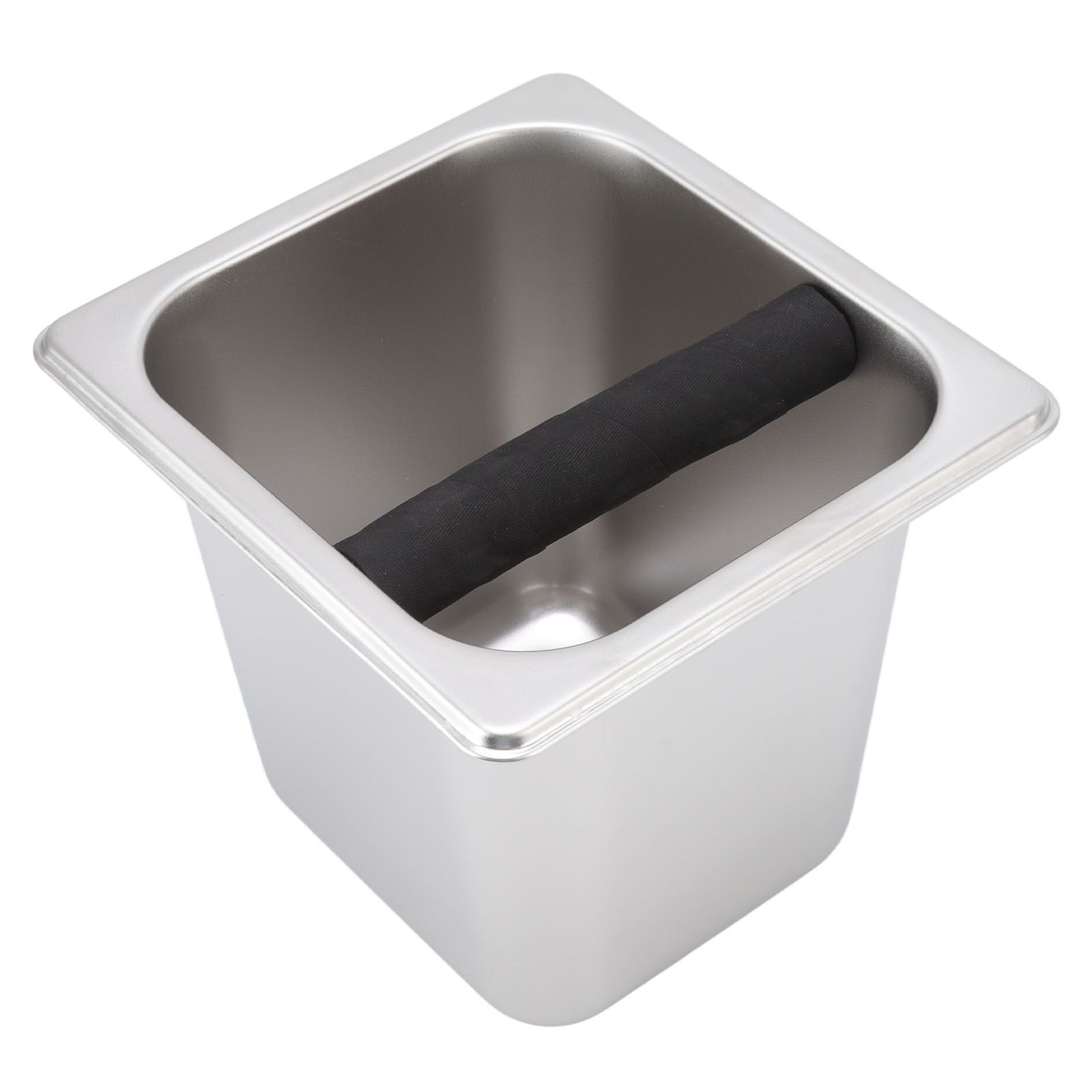 Stainless Steel Coffee Knocking Grounds Box with Rubber Rod Embeddable Coffee view 4
