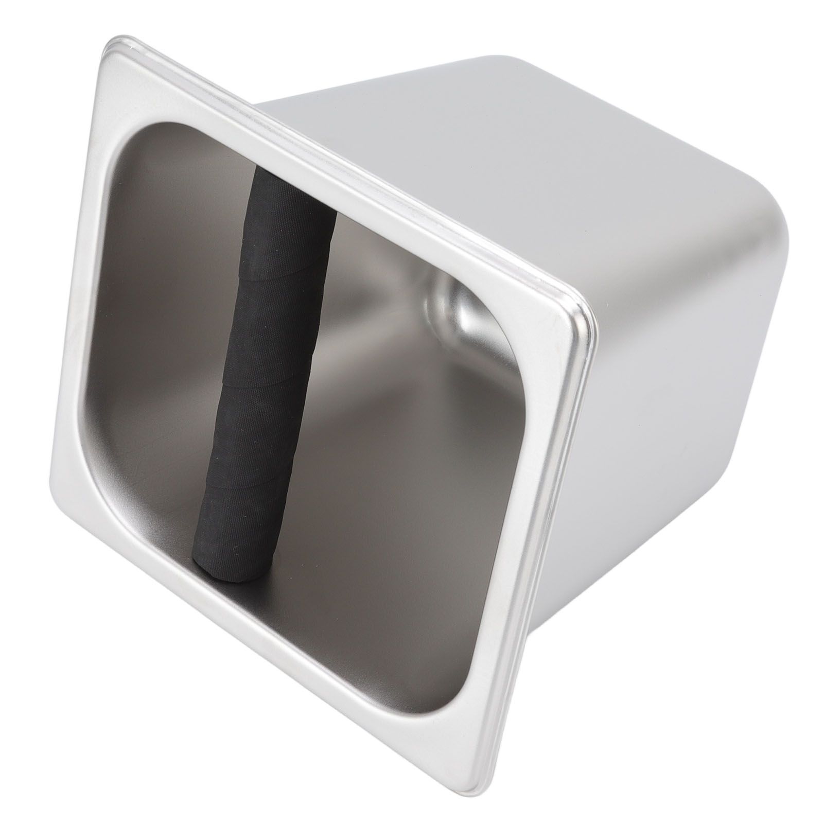 Stainless Steel Coffee Knocking Grounds Box with Rubber Rod Embeddable Coffee view 6