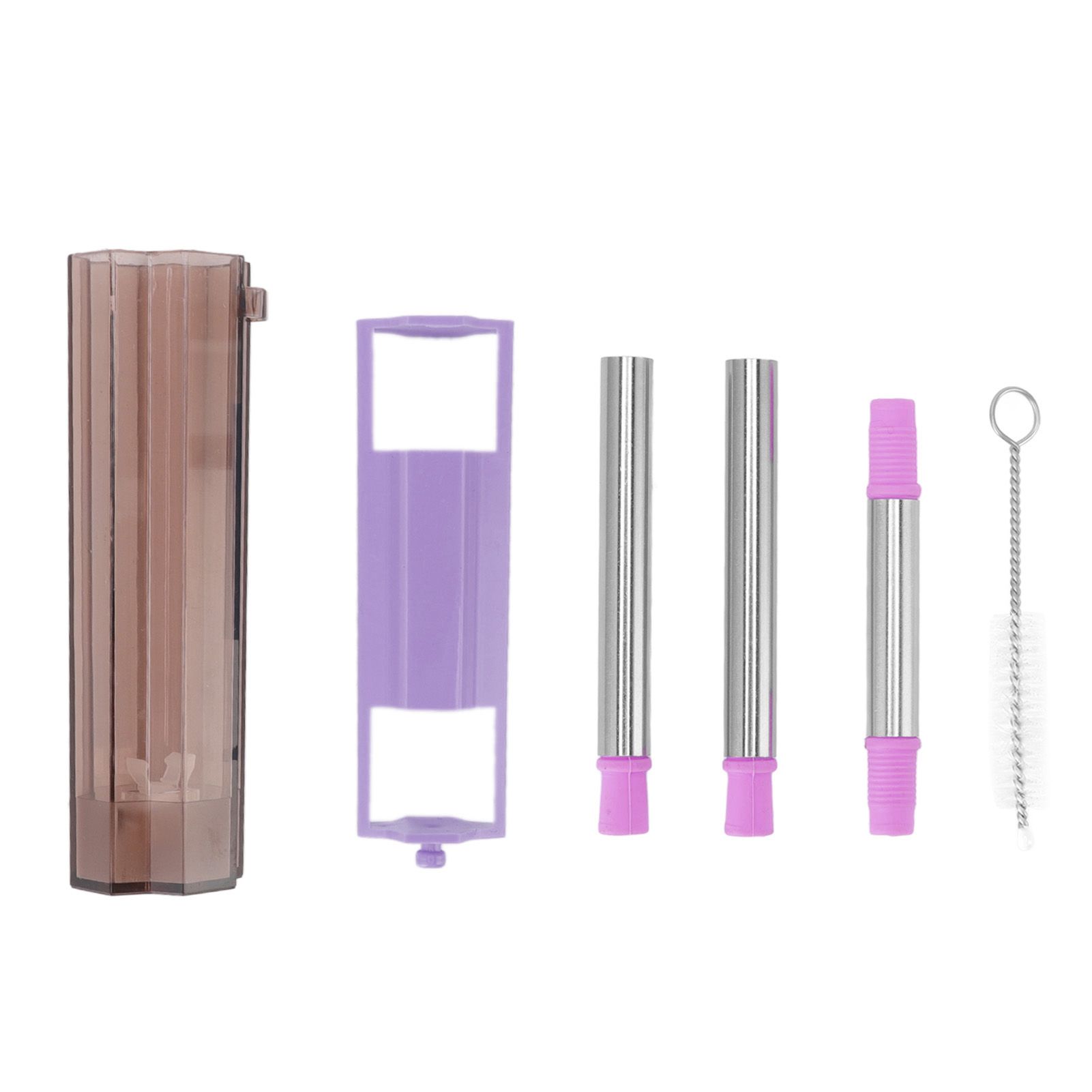 Collapsible Straw Stainless Steel Portable Easy to Clean Foldable Straw with