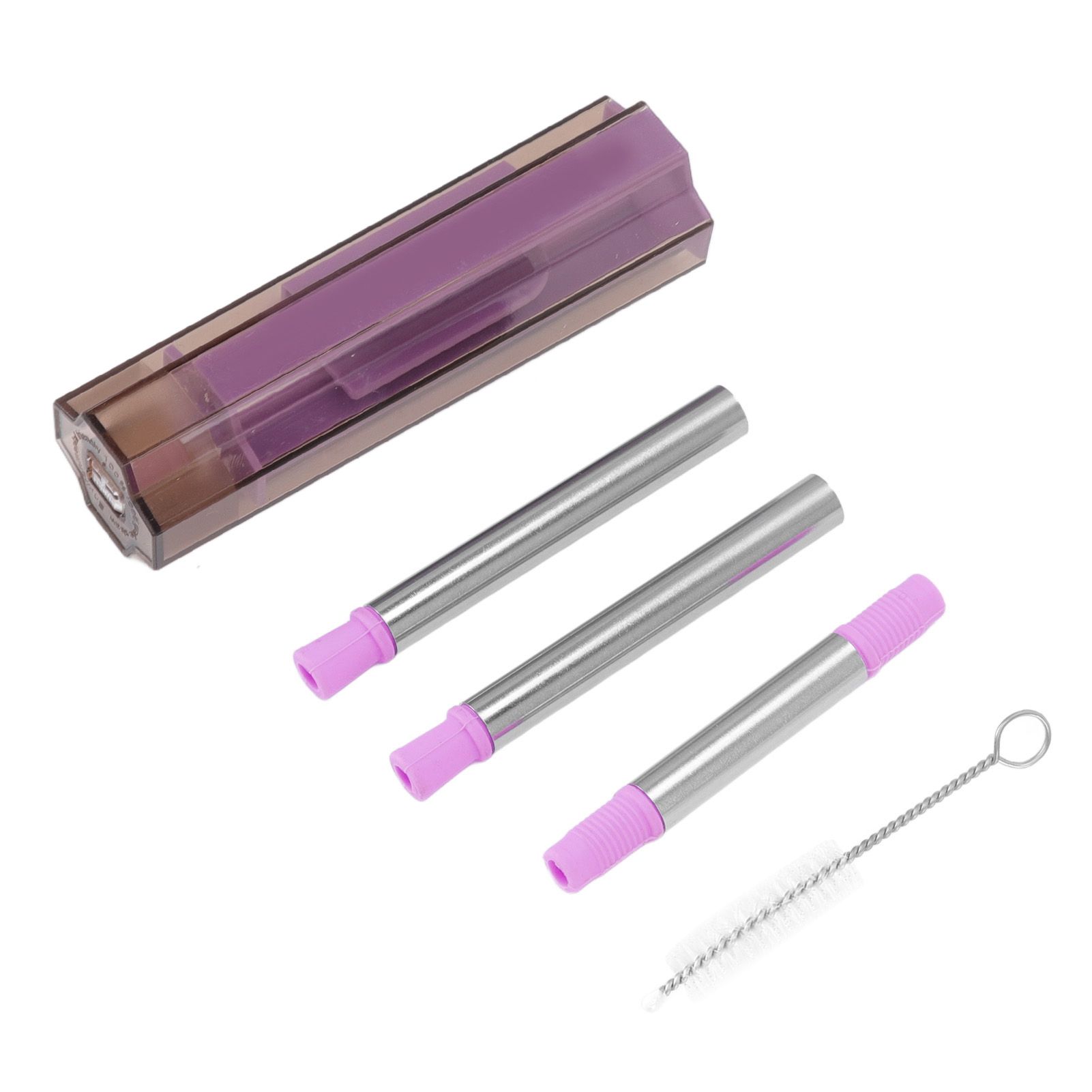 Collapsible Straw Stainless Steel Portable Easy to Clean Foldable Straw with view 3