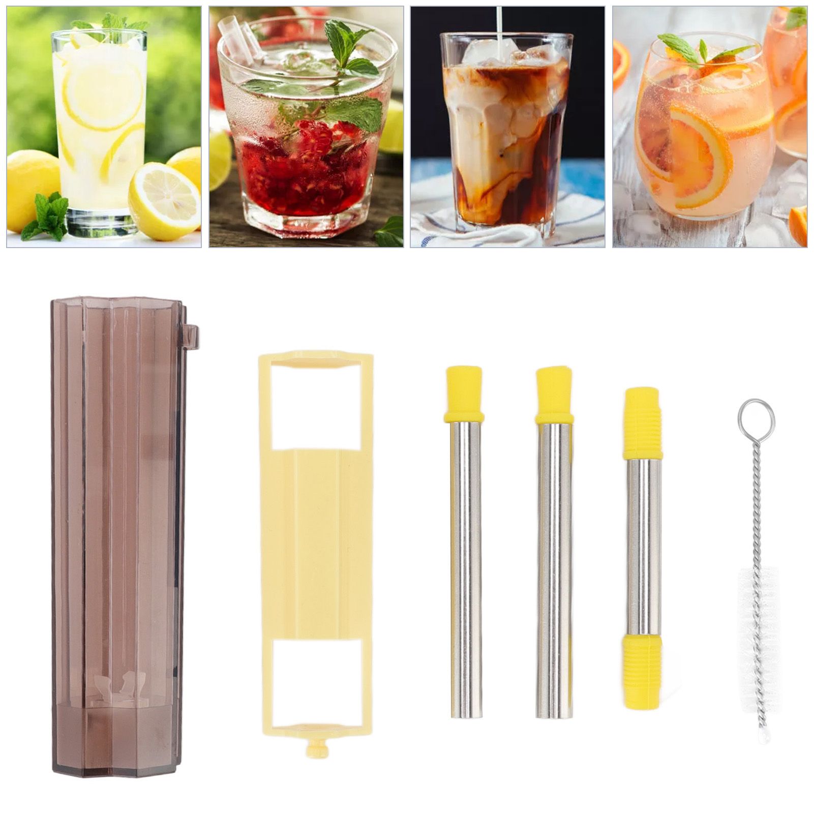 Collapsible Straw Stainless Steel Portable Easy to Clean Foldable Straw with view 11
