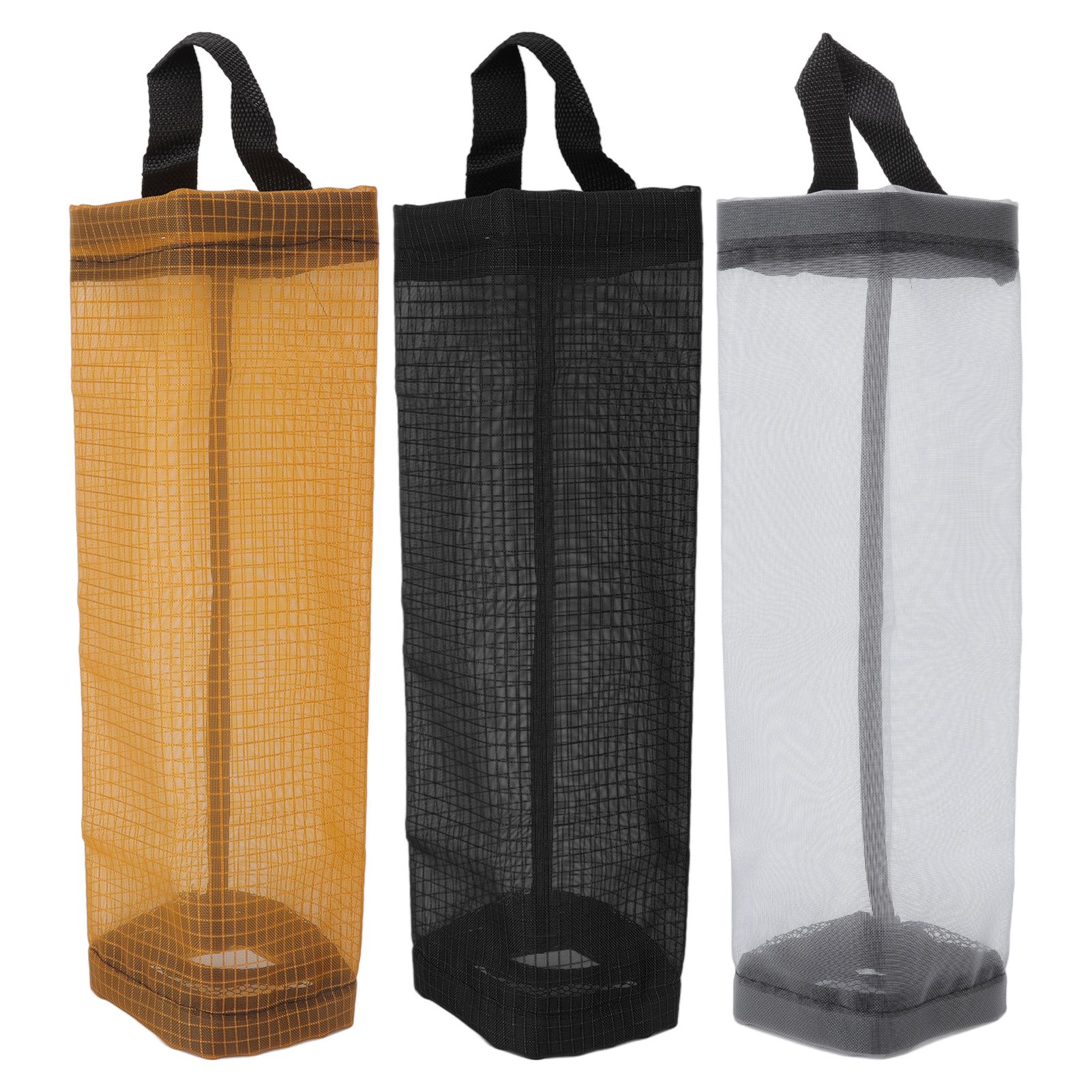Grocery Bag Holder Large Capacity Durable Polyester Transparent Space Saving