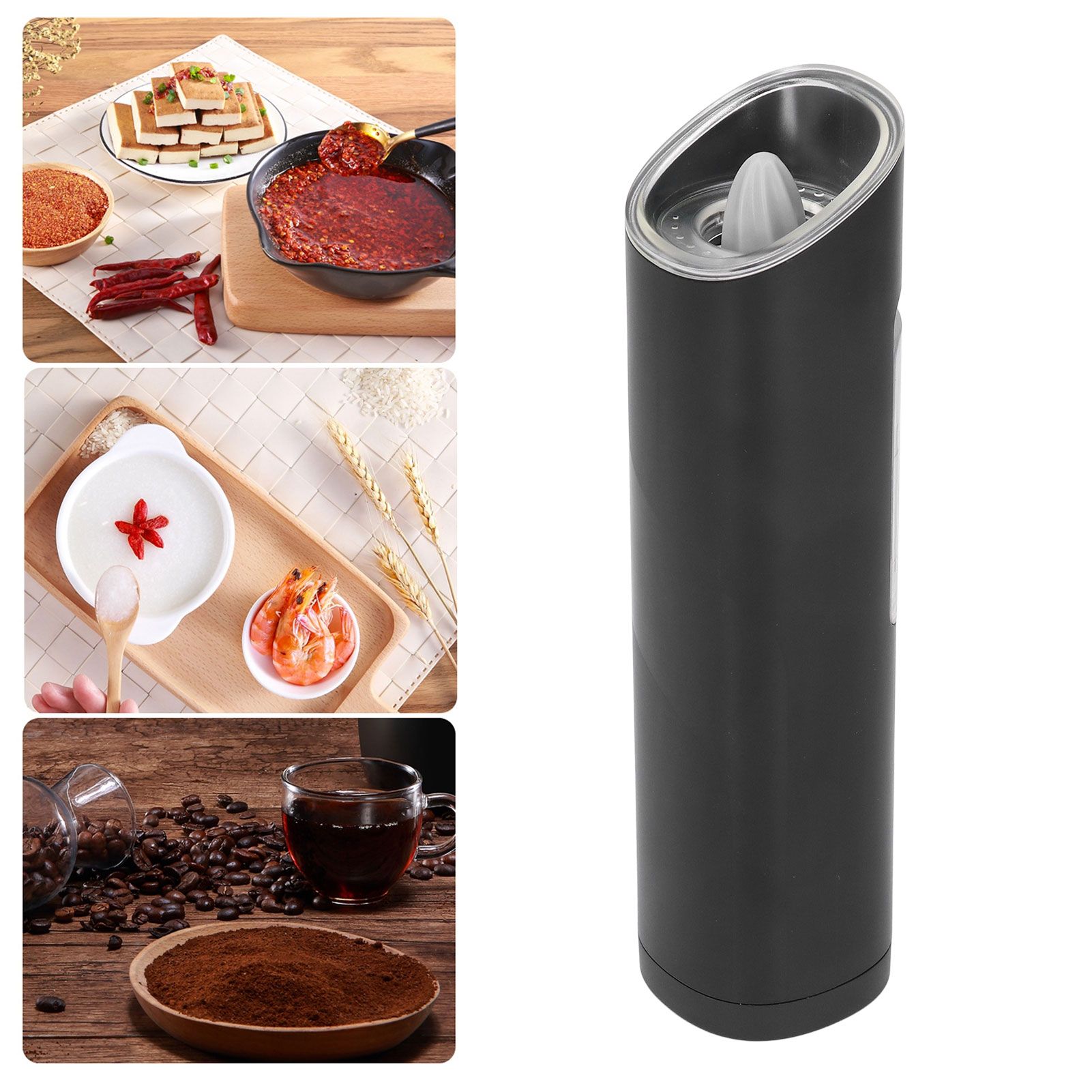 Electric Pepper Grinder Stainless Steel Wireless Visual Pepper Salt Grinder view 11