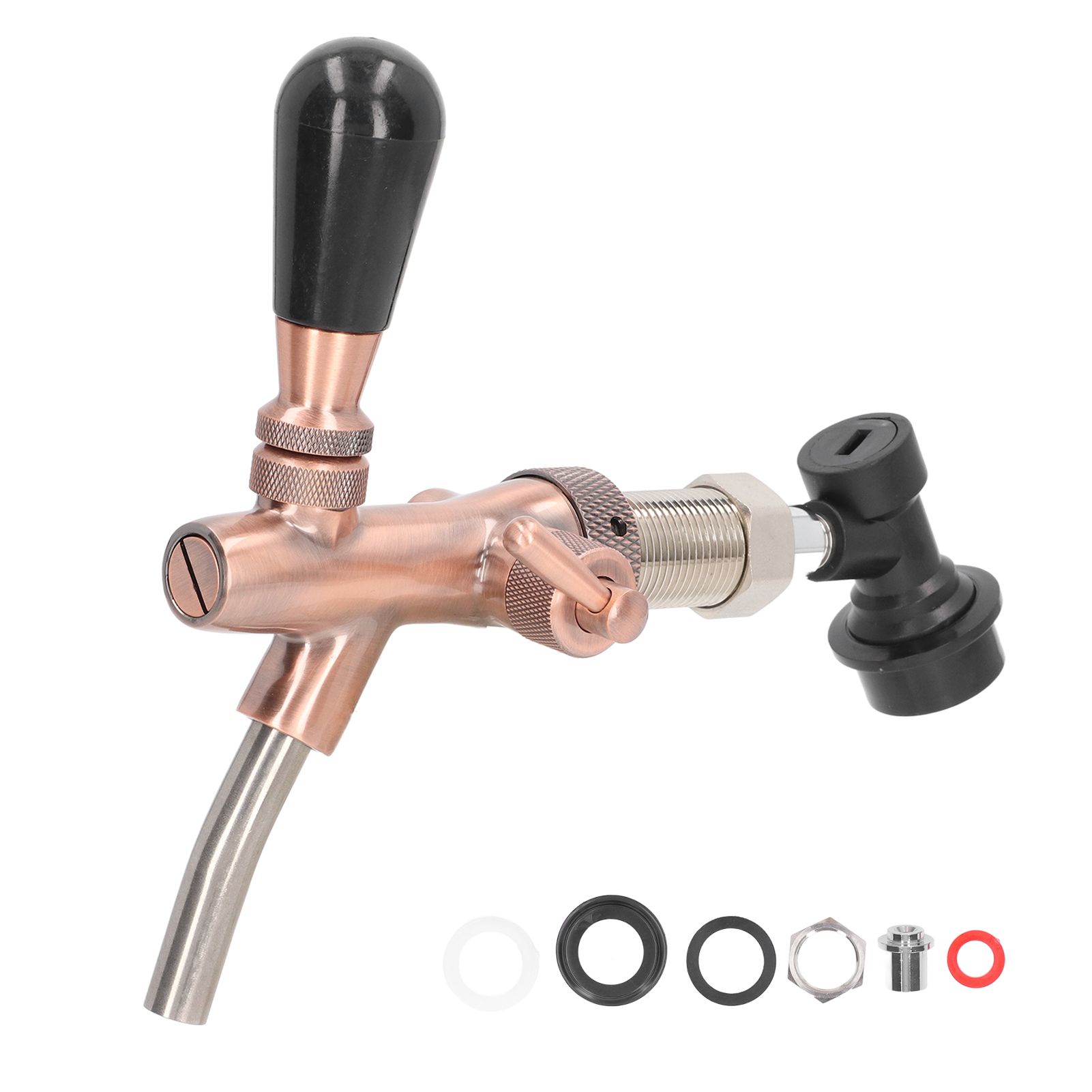 G5/8 Beer Faucet Brass Stainless Steel Beer Tap Adjustable Beer Faucet with