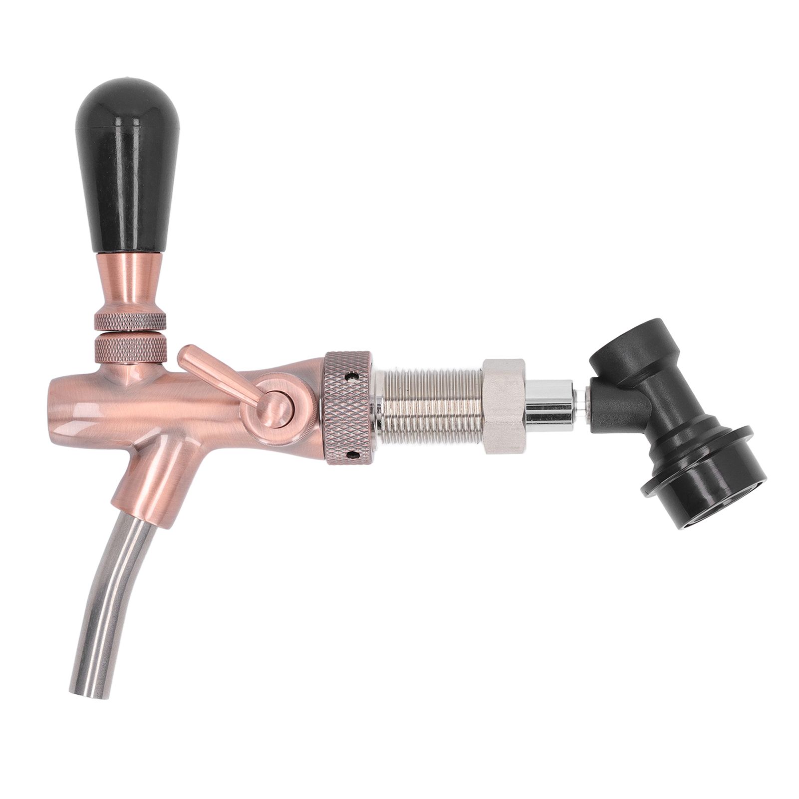 G5/8 Beer Faucet Brass Stainless Steel Beer Tap Adjustable Beer Faucet with view 7