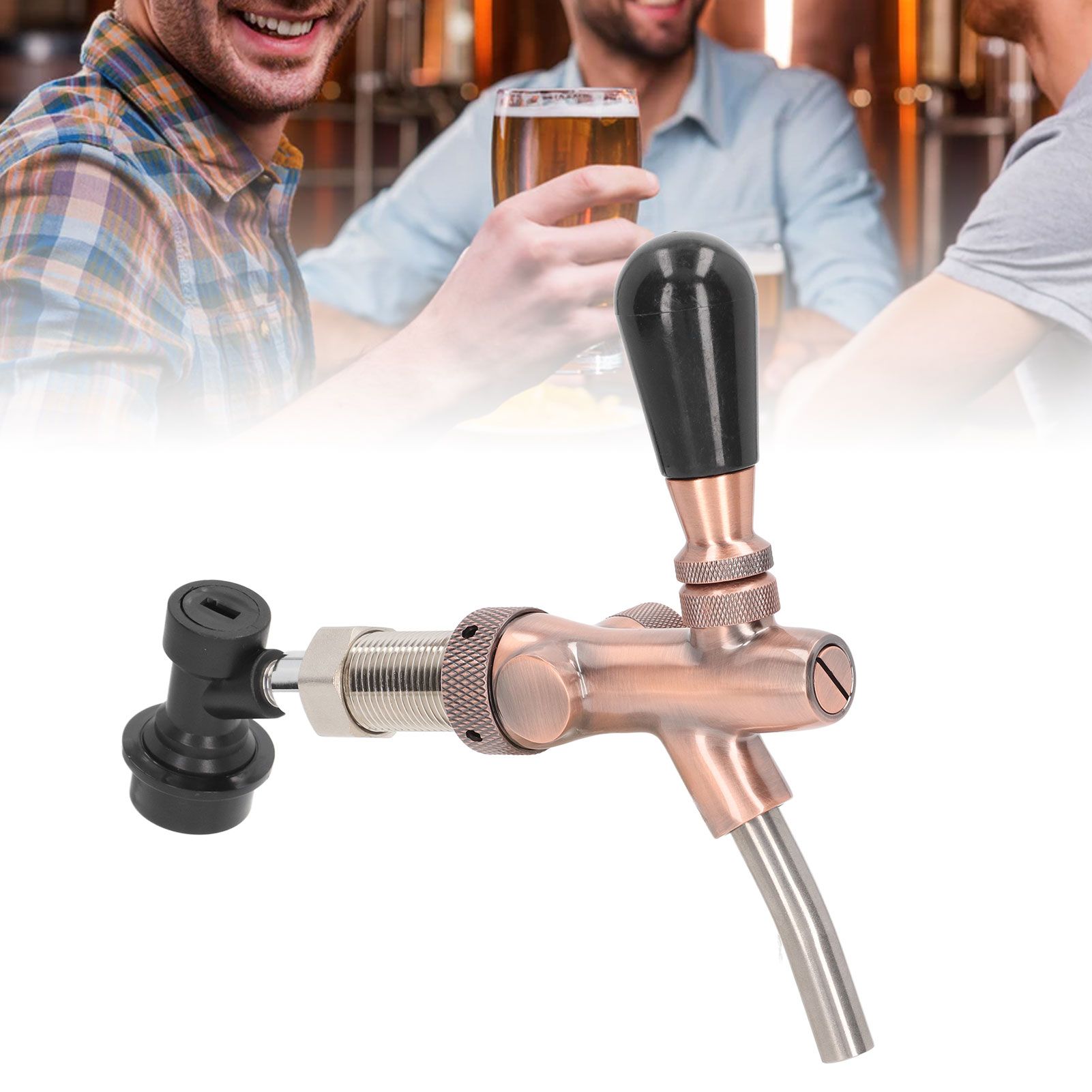 G5/8 Beer Faucet Brass Stainless Steel Beer Tap Adjustable Beer Faucet with view 12