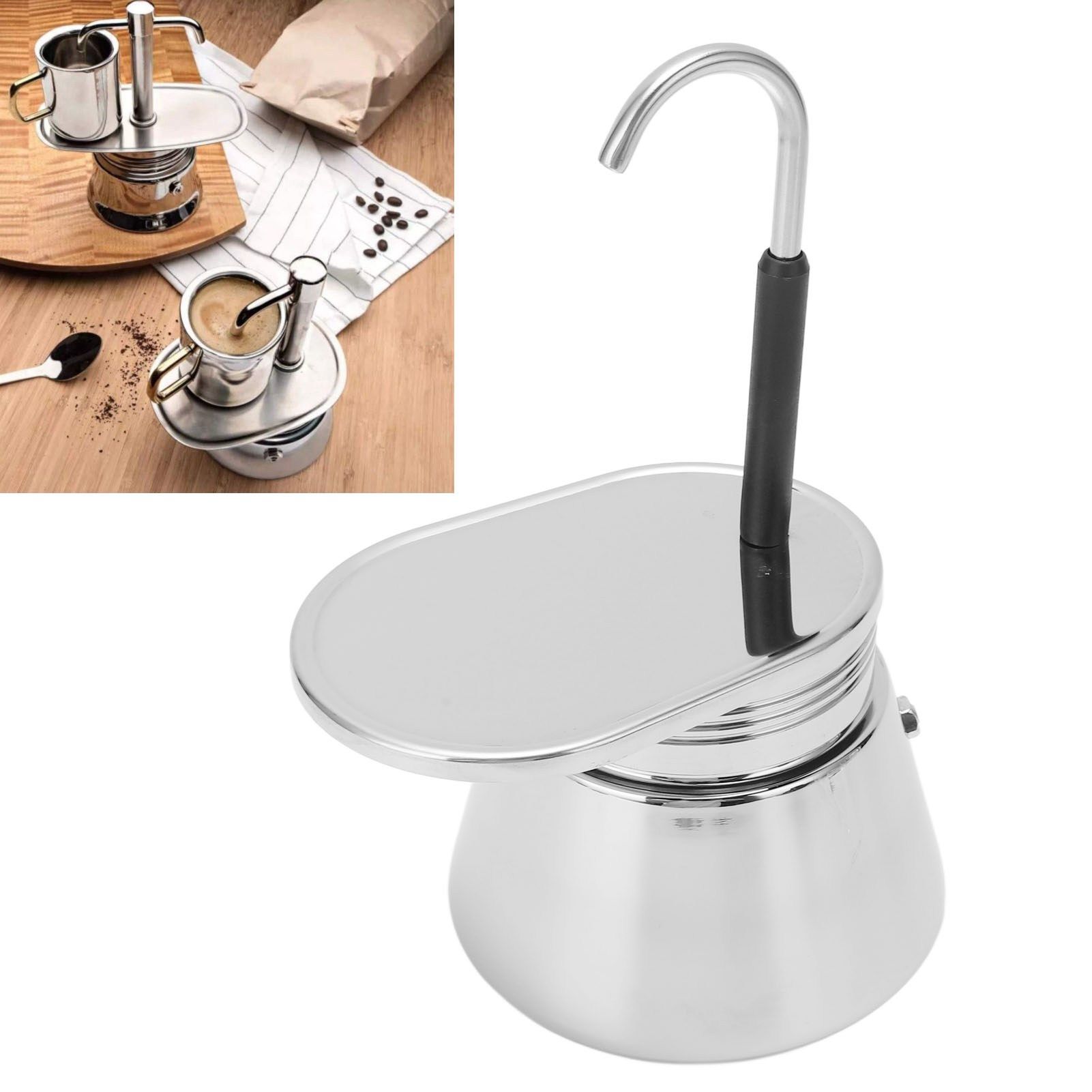 Single Spout Mocha Pot Stainless Steel Hand Pour Latte Classic Coffee Pot for view 11