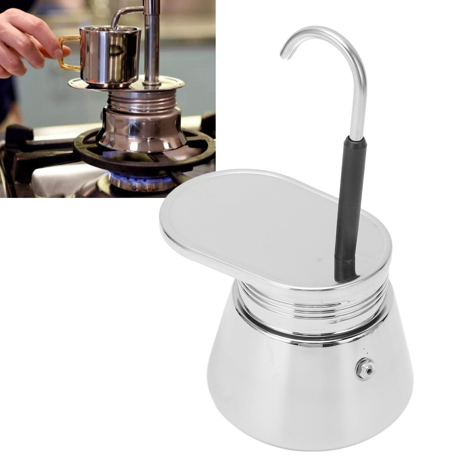 Single Spout Mocha Pot Stainless Steel Hand Pour Latte Classic Coffee Pot for view 12