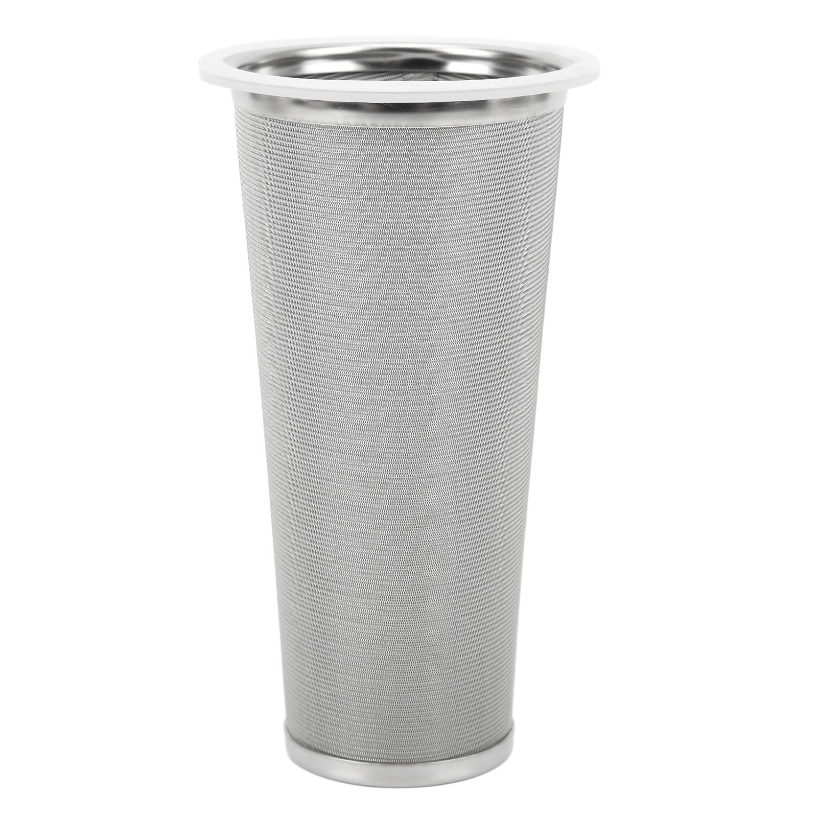 304 Stainless Steel Cold Brew Coffee Filter Cone Mesh with White Rubber Circle
