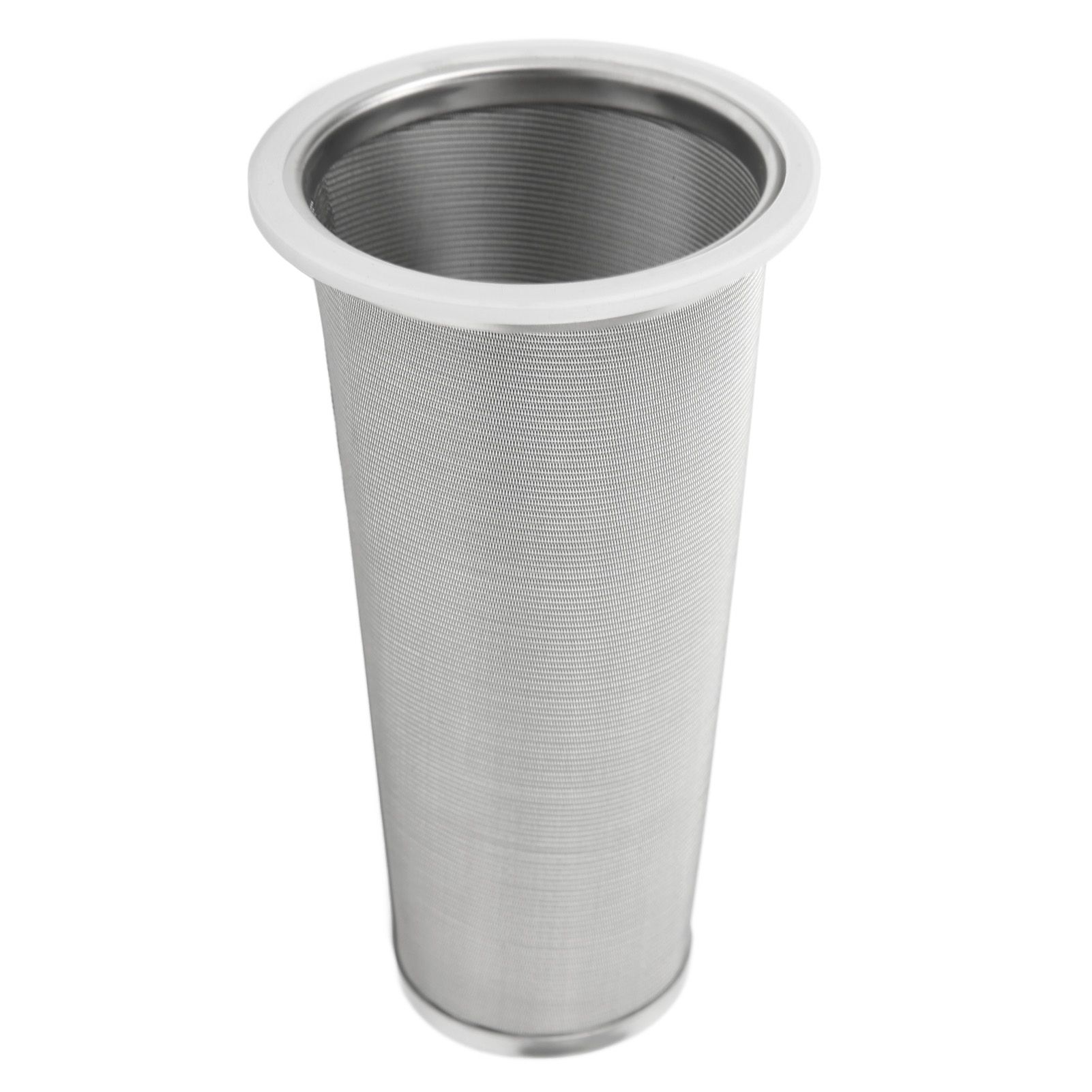 304 Stainless Steel Cold Brew Coffee Filter Cone Mesh with White Rubber Circle view 6