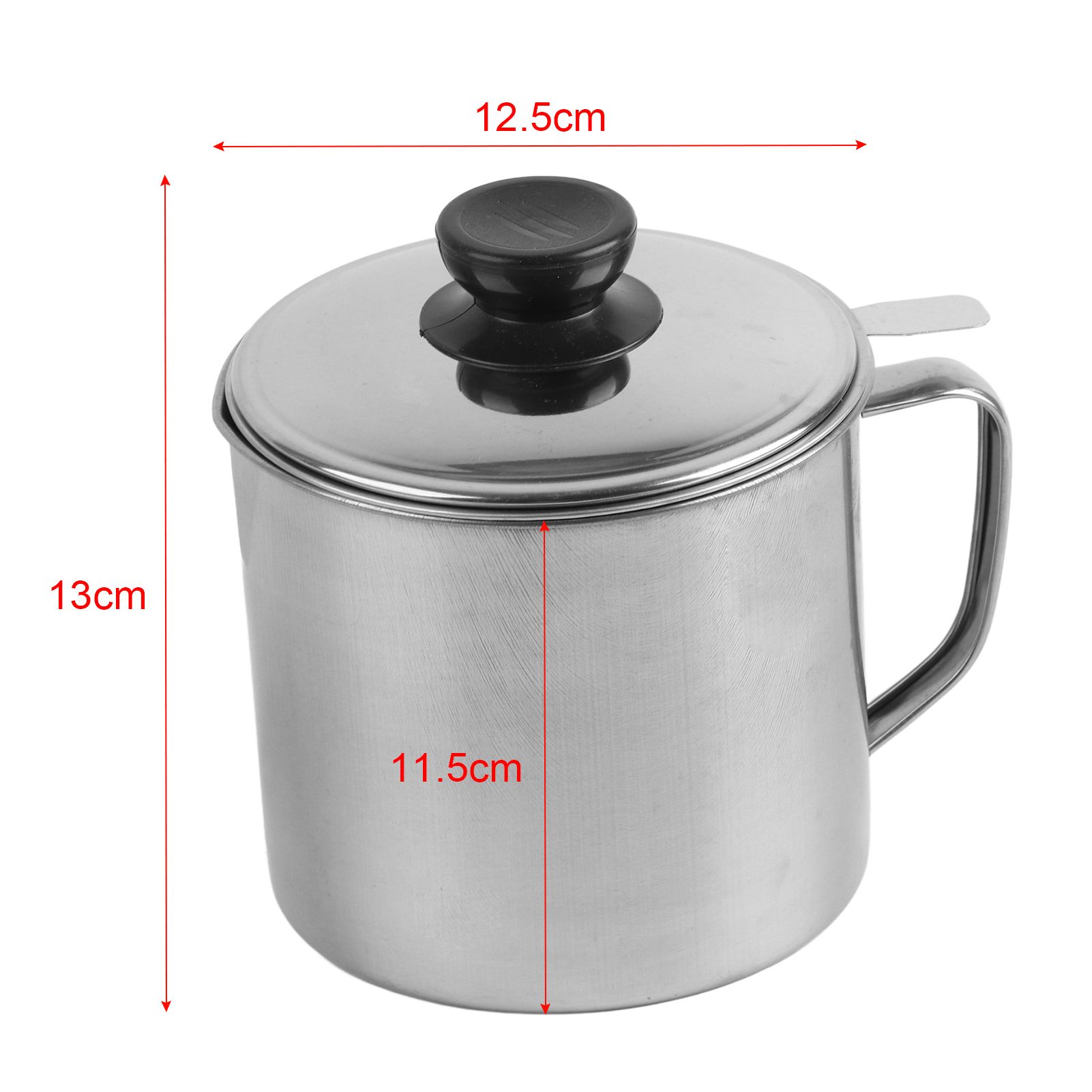 Oil Strainer Pot 1.3L Capacity 304 Stainless Steel Cooking Oil Container Anti view 6