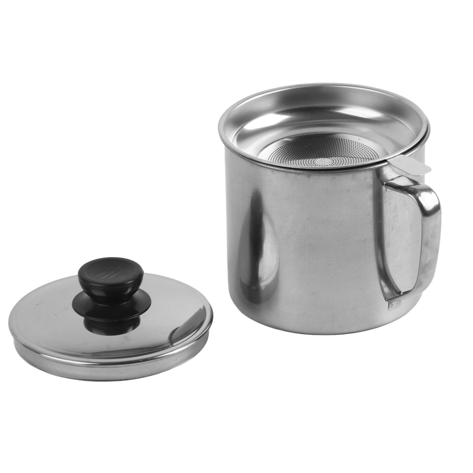 Oil Strainer Pot 1.3L Capacity 304 Stainless Steel Cooking Oil Container Anti view 10