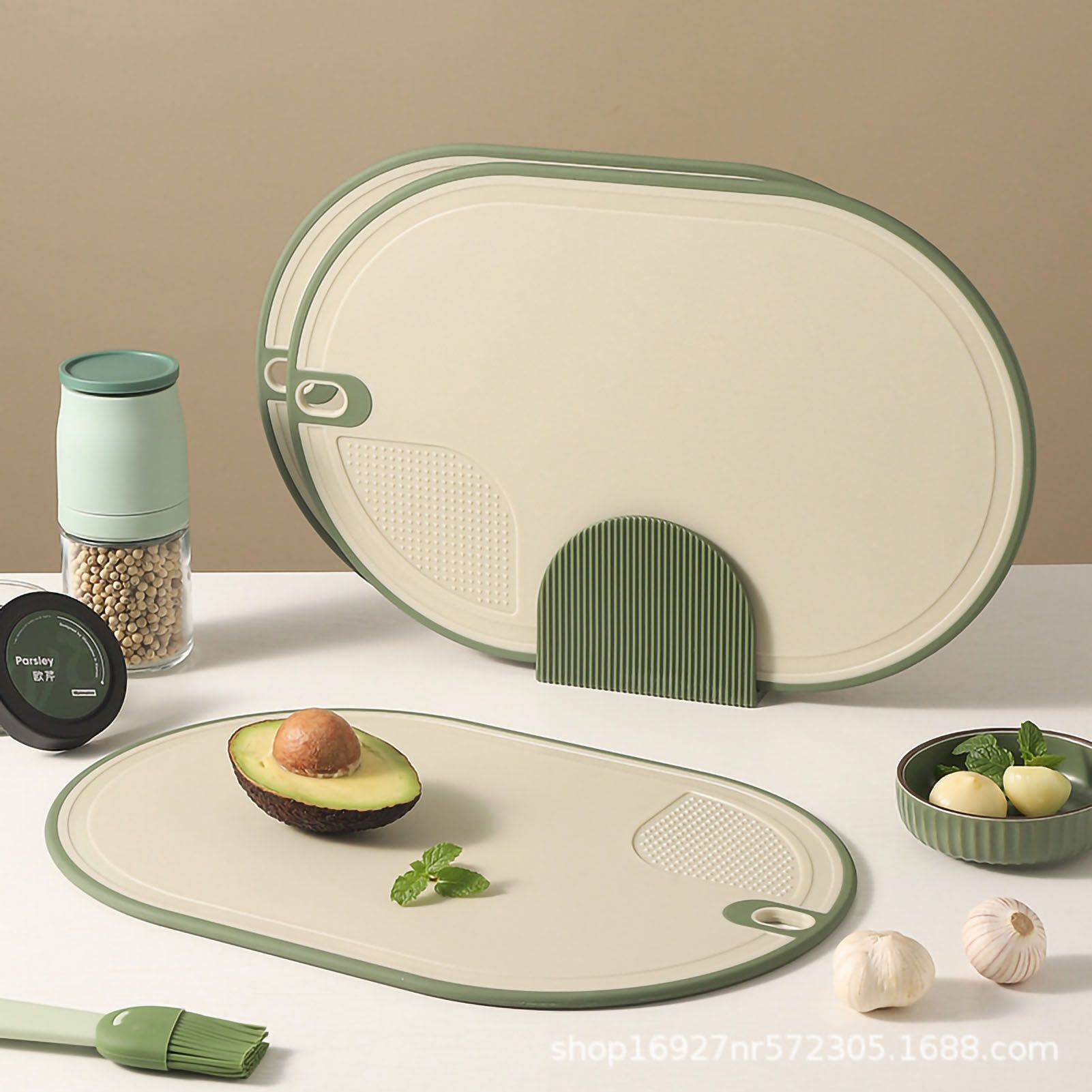 Cutting Board Food Grade Double Sided Prevent Slip Plastic Chopping Board with view 4