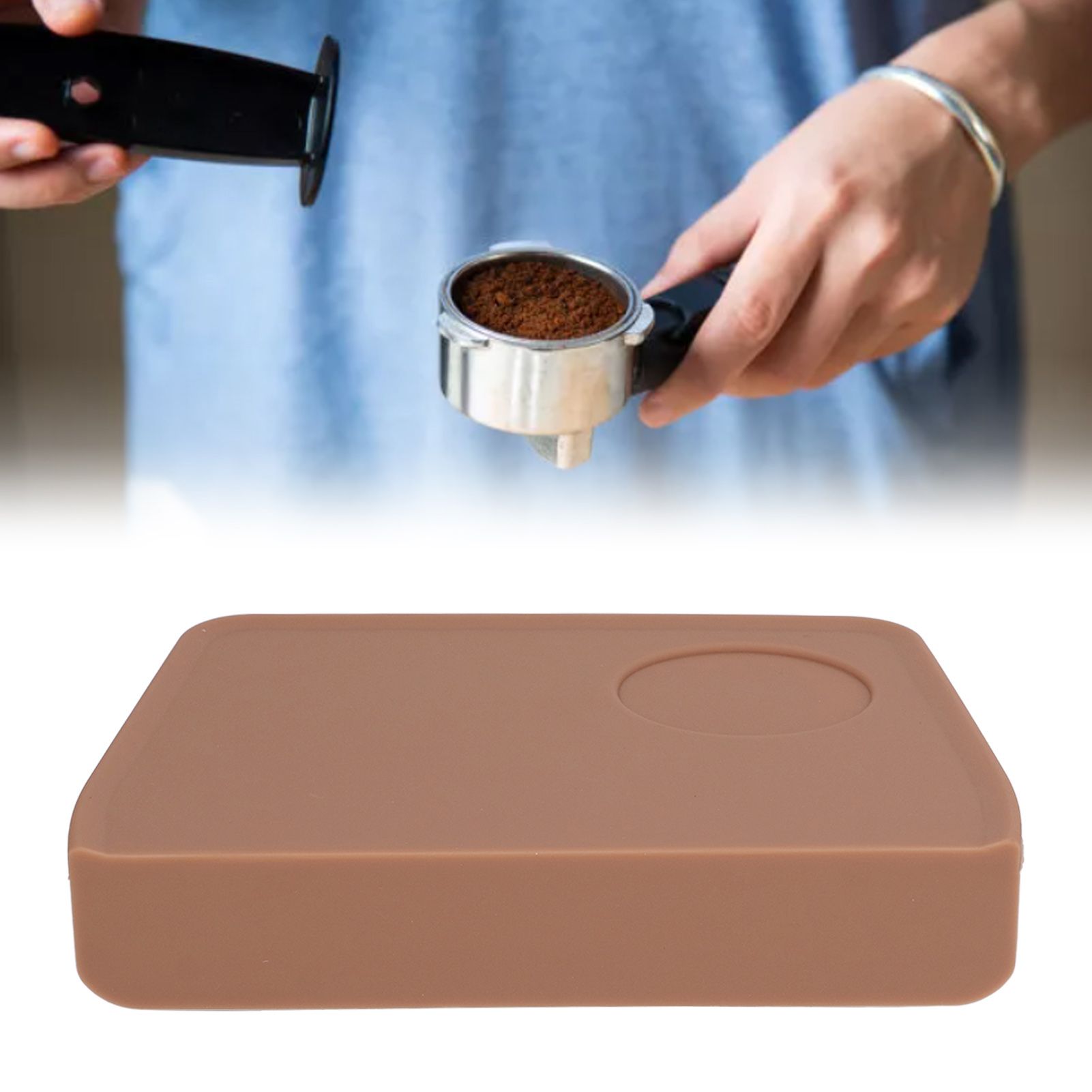 Coffee Tamper Mat with Tamper Slot Silicone Tamping Mat Coffee Pad Tamp view 11