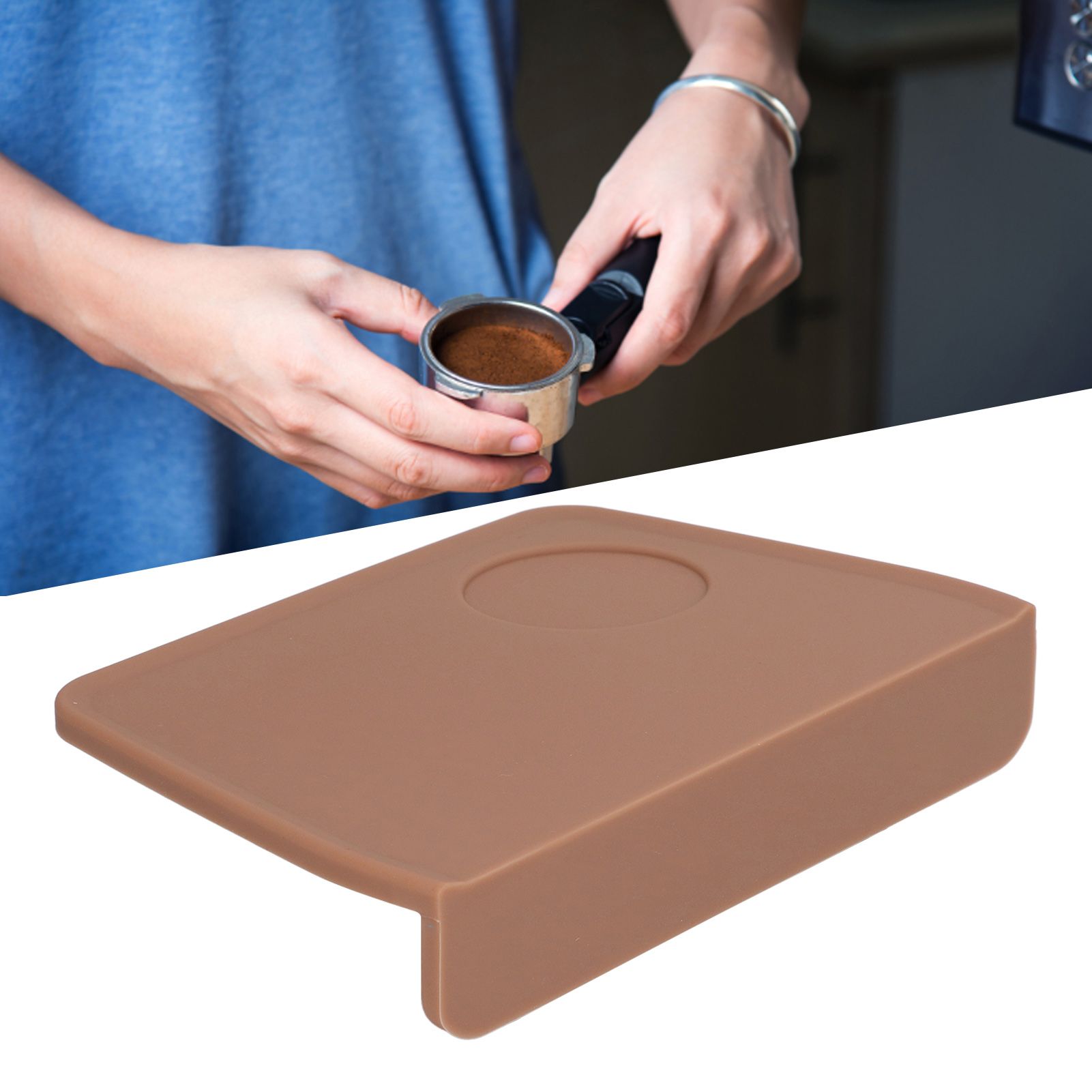Coffee Tamper Mat with Tamper Slot Silicone Tamping Mat Coffee Pad Tamp view 12