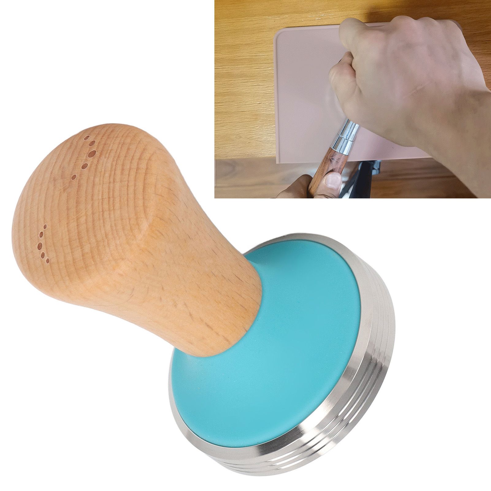 Wooden Coffee Tamper Food Grade Rustproof Easy To Clean Heavy Duty Coffee view 11