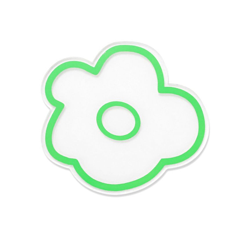Acrylic Flower Coaster Heat Insulation Cute Flower Transparent Stable view 3