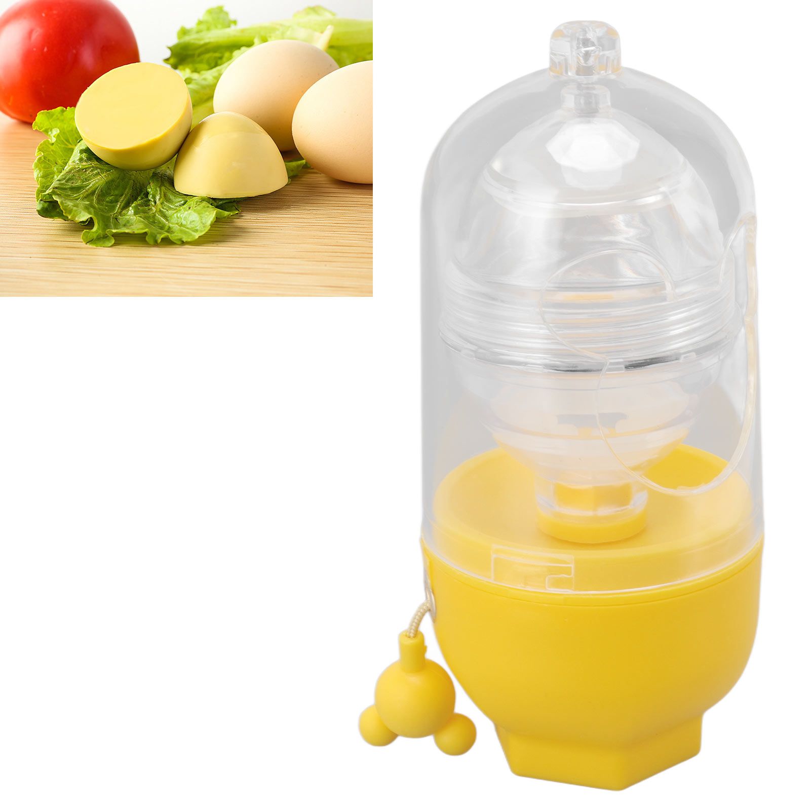 Egg Scrambler Convenient Hand Powered Golden Egg Maker for Mixing Egg Home view 11