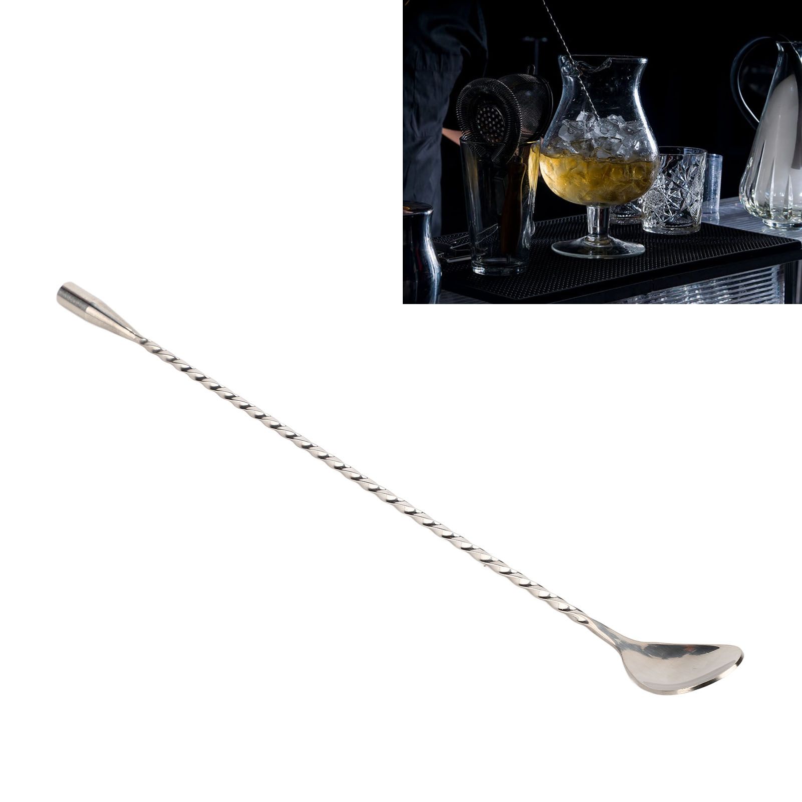 Cocktail Drink Swizzle Stick Fine Thread Stainless Steel Drink Stirrers with view 12