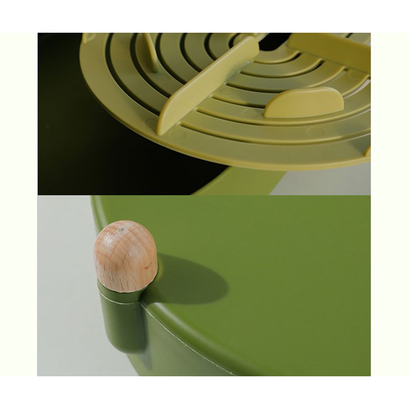 Tea Tray Simple Double Layer Pure Color Uniform Draining Holes Detachable view 12