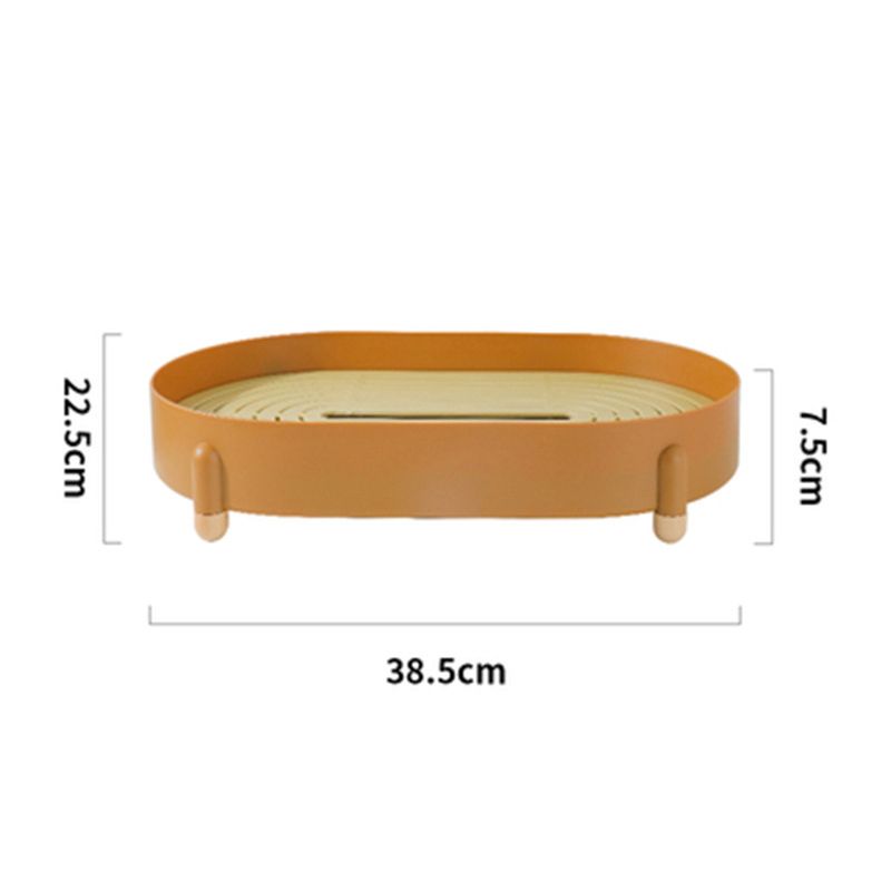 Tea Tray Simple Double Layer Pure Color Uniform Draining Holes Detachable view 5