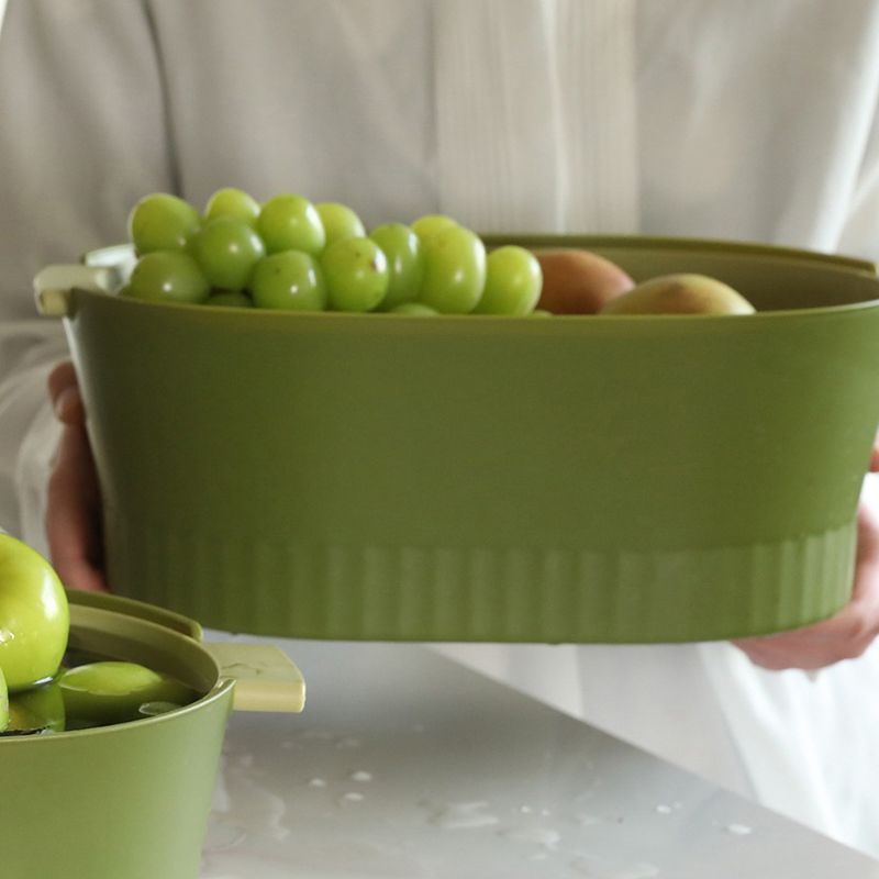 Drain Colander Double Layer Detachable Increased Deepened Capacity Plastic view 2