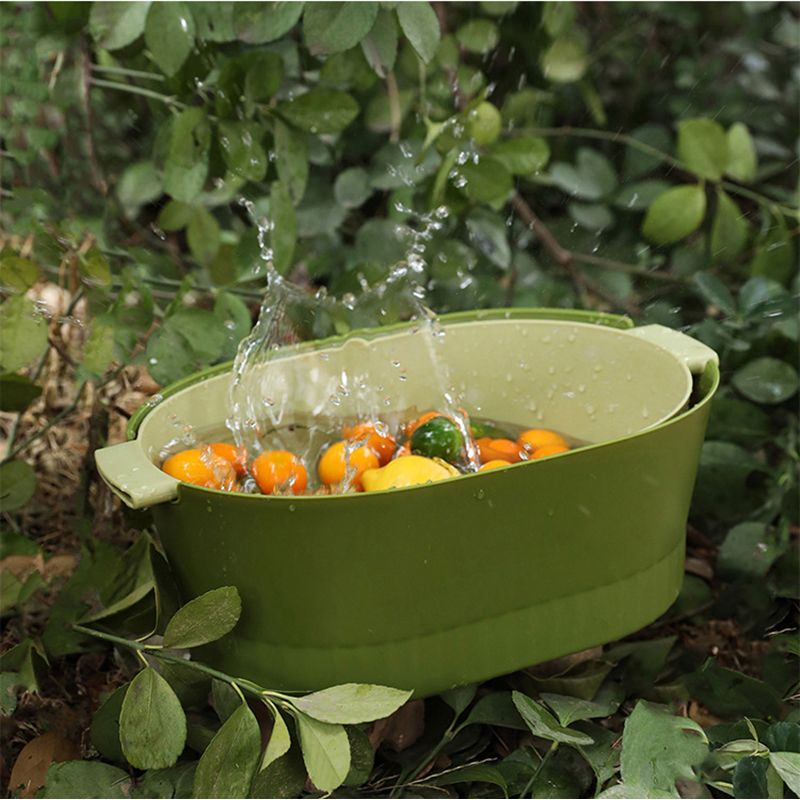 Drain Colander Double Layer Detachable Increased Deepened Capacity Plastic view 4