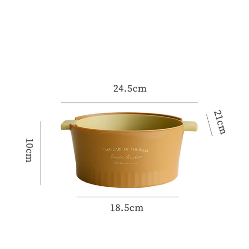 Drain Colander Double Layer Detachable Increased Deepened Capacity Plastic view 6