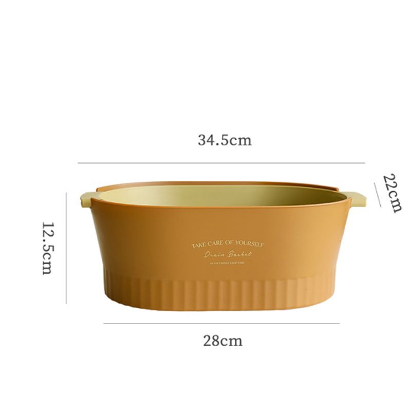 Drain Colander Double Layer Detachable Increased Deepened Capacity Plastic view 6