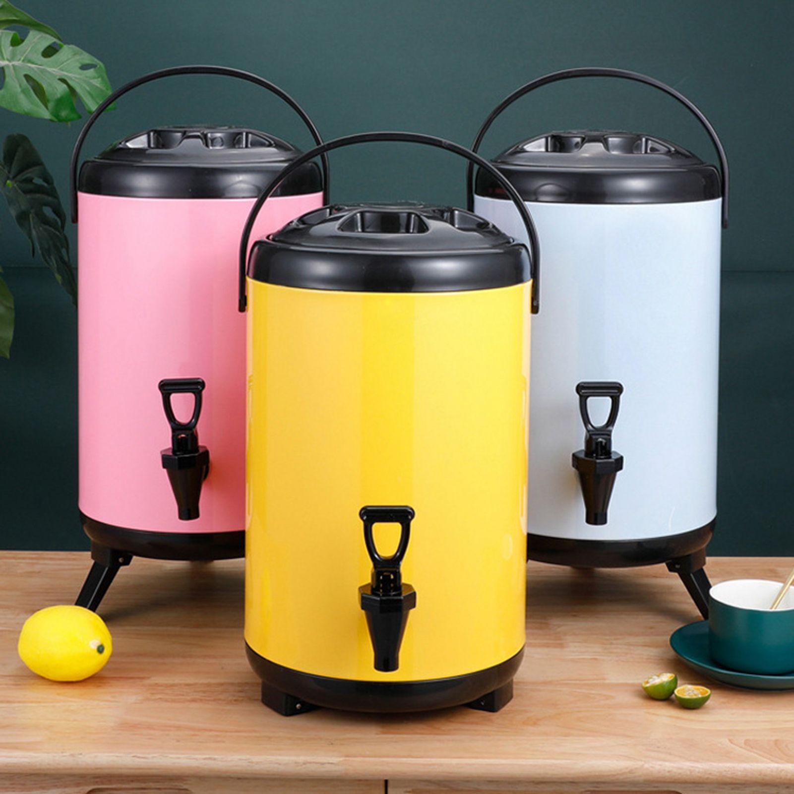Insulated Hot and Cold Beverage Dispenser Bucket Stainless Steel Beverage view 2