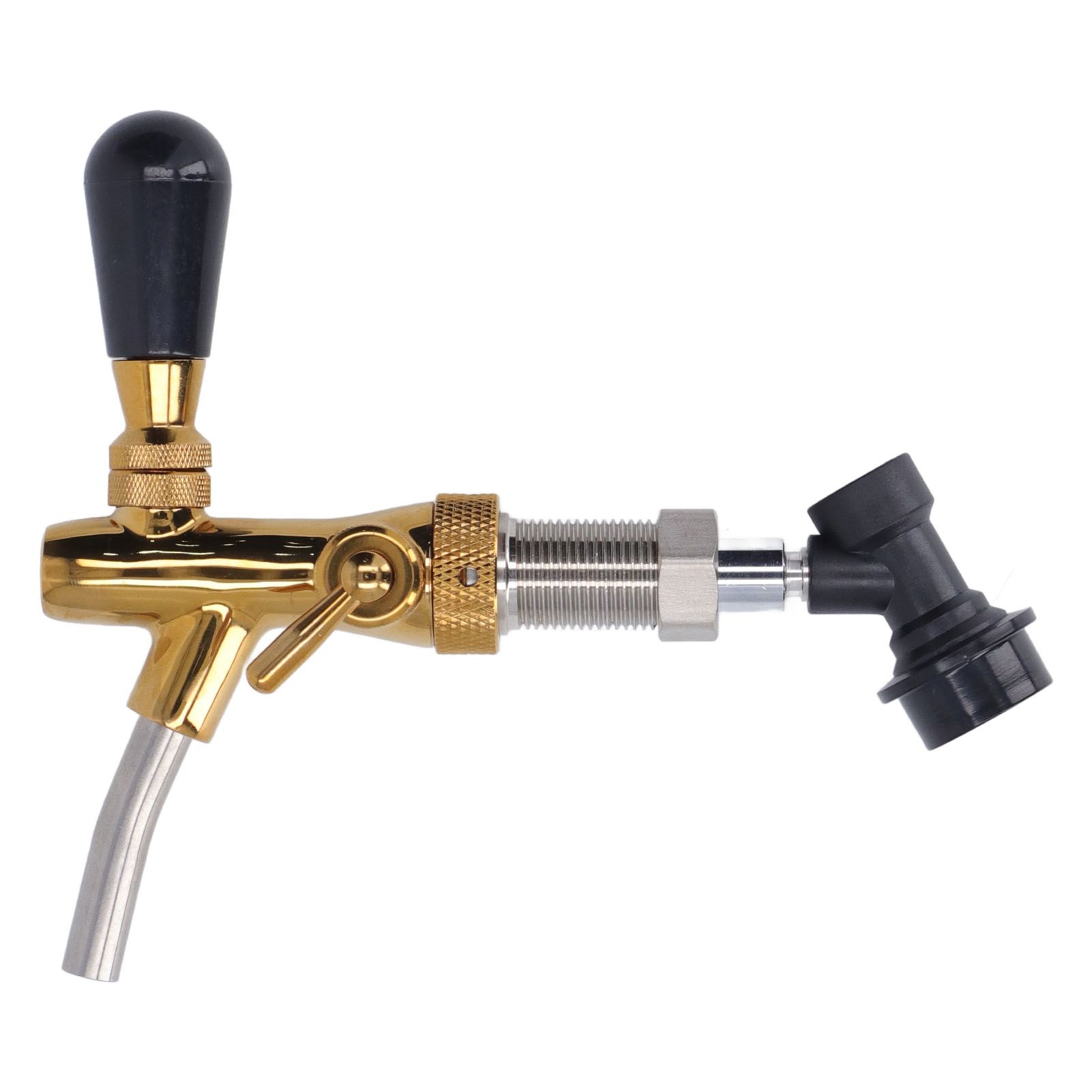 G5/8 Beer Faucet Brass Stainless Steel Beer Faucet Adjustable Beer Tap with