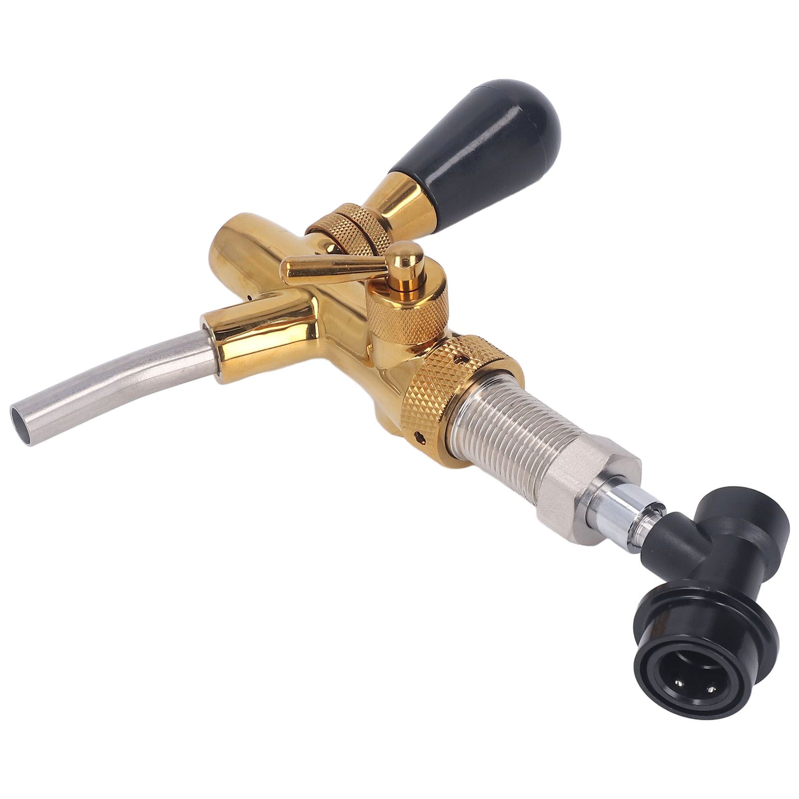 G5/8 Beer Faucet Brass Stainless Steel Beer Faucet Adjustable Beer Tap with view 2