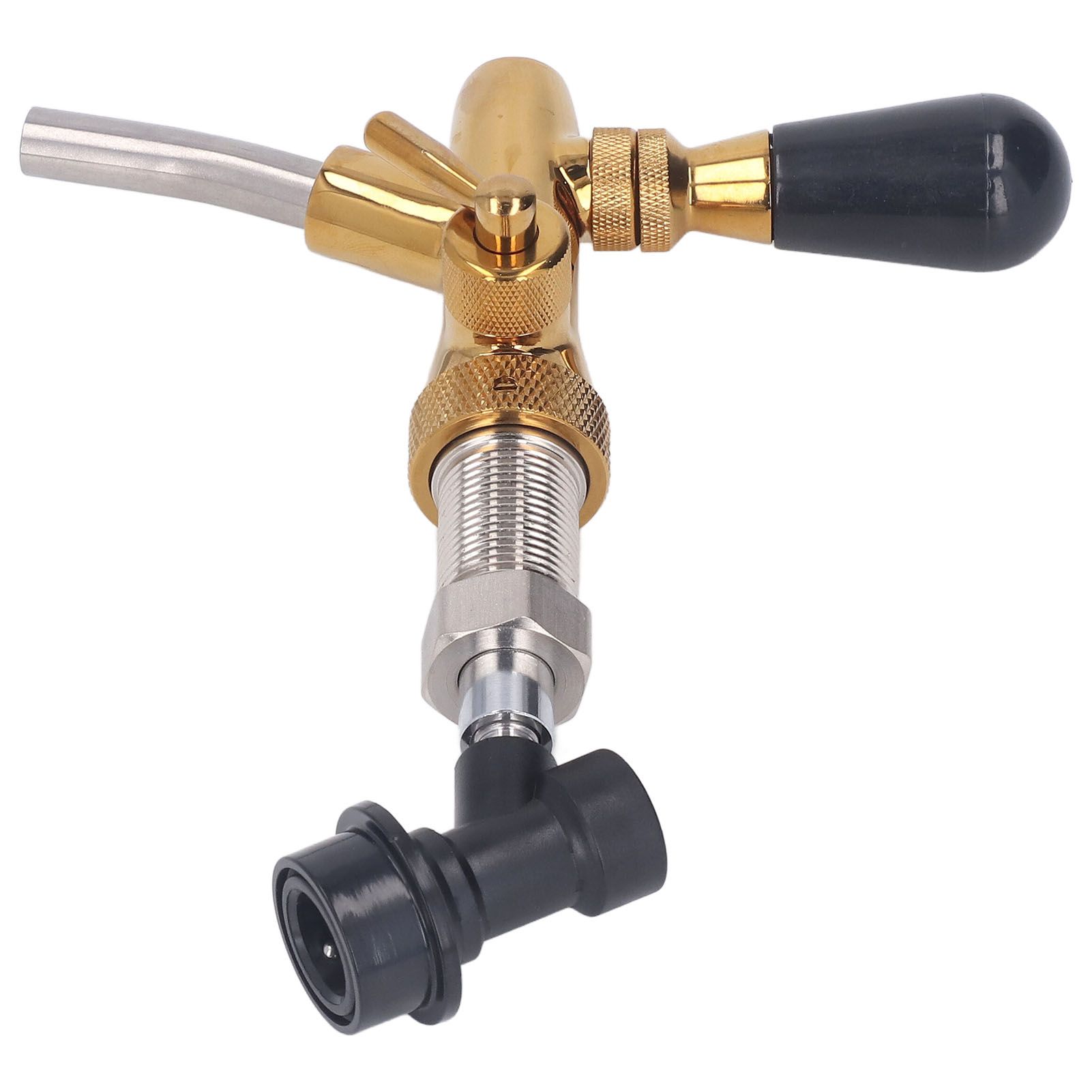 G5/8 Beer Faucet Brass Stainless Steel Beer Faucet Adjustable Beer Tap with view 3