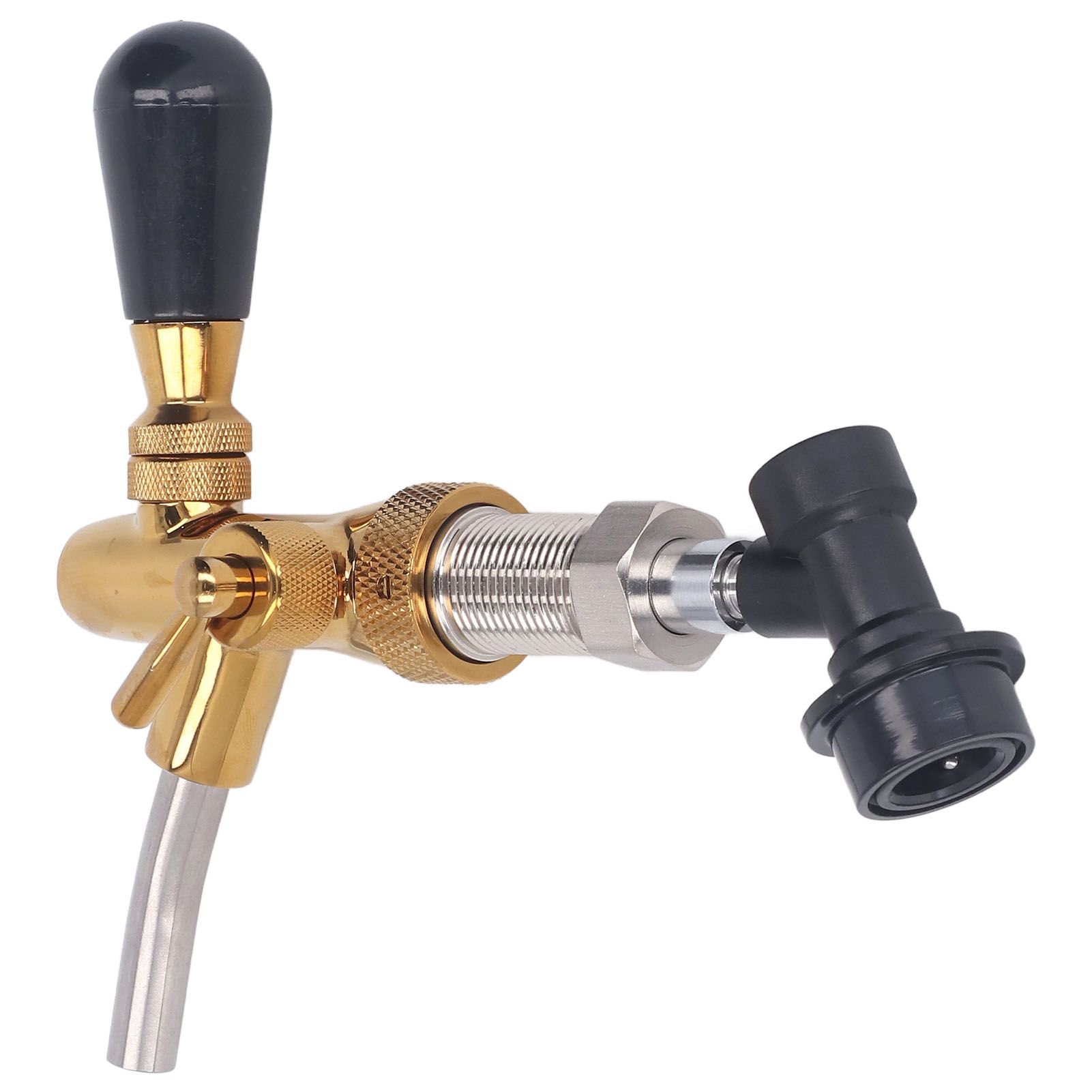 G5/8 Beer Faucet Brass Stainless Steel Beer Faucet Adjustable Beer Tap with view 10