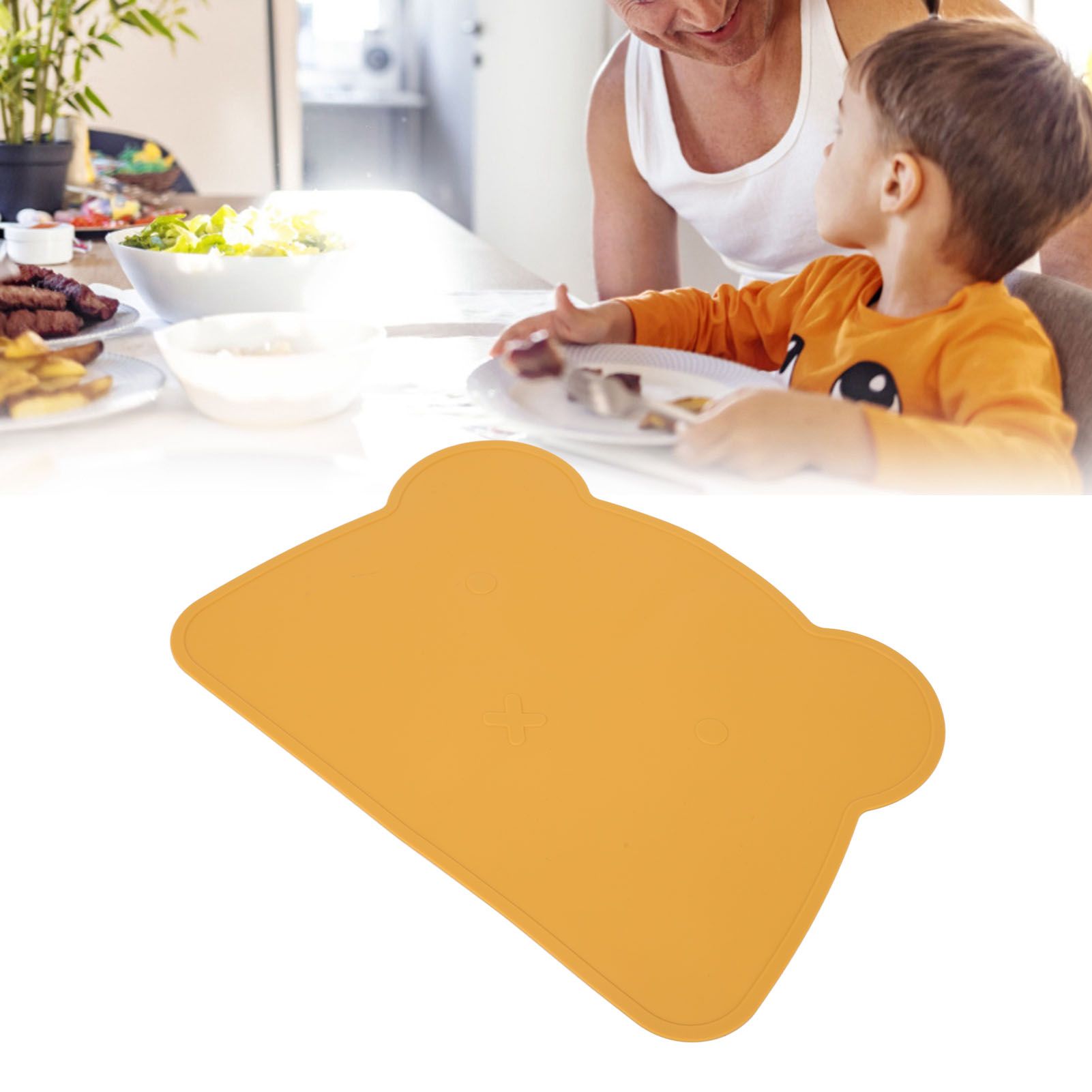 Silicone Placemat Thicken Heat Insulation Anti Slip Soft Elastic Silicone Bear view 12