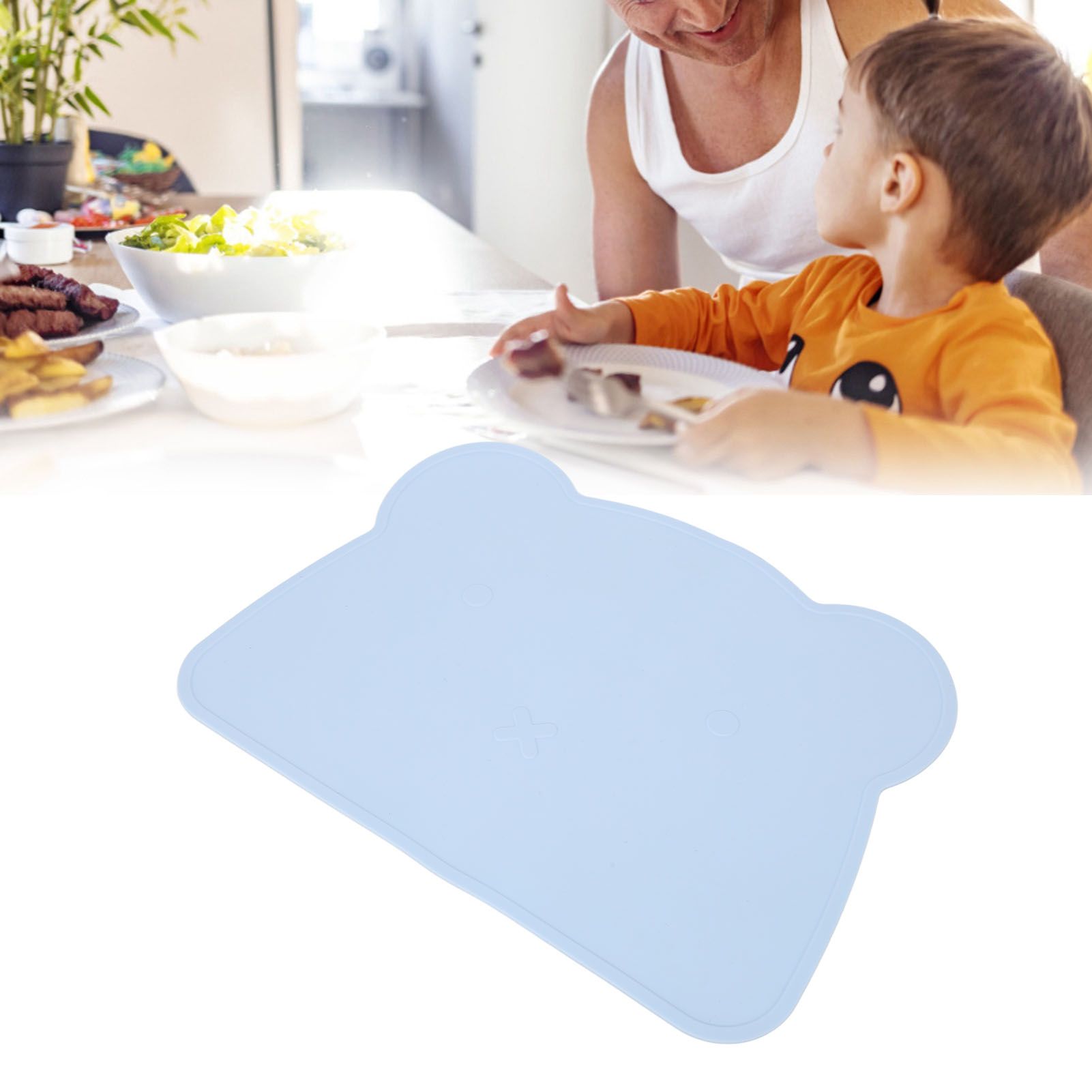 Silicone Placemat Thicken Heat Insulation Anti Slip Soft Elastic Silicone Bear view 12