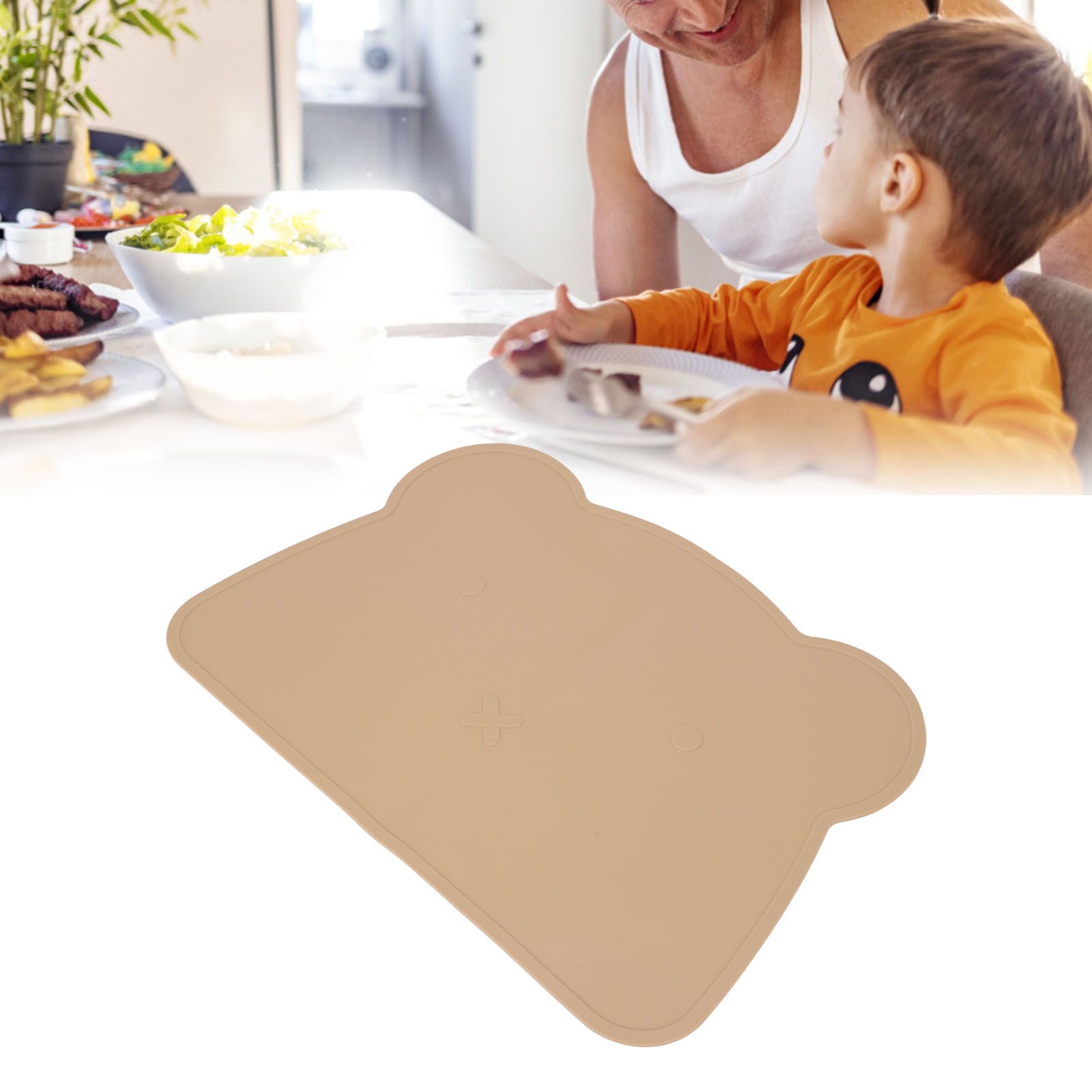 Silicone Placemat Thicken Heat Insulation Anti Slip Soft Elastic Silicone Bear view 11