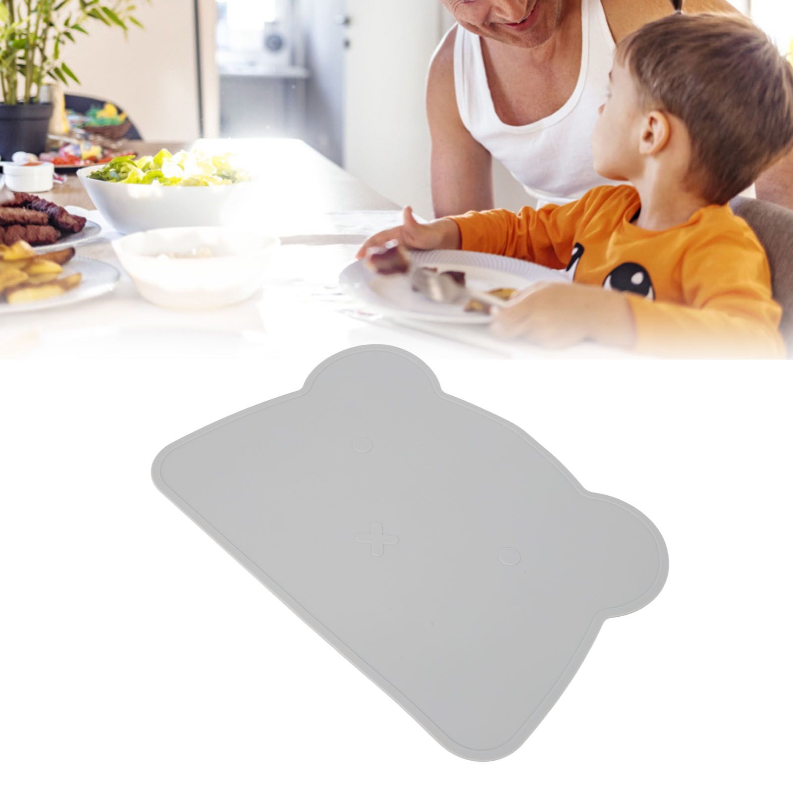 Silicone Placemat Thicken Heat Insulation Anti Slip Soft Elastic Silicone Bear view 12