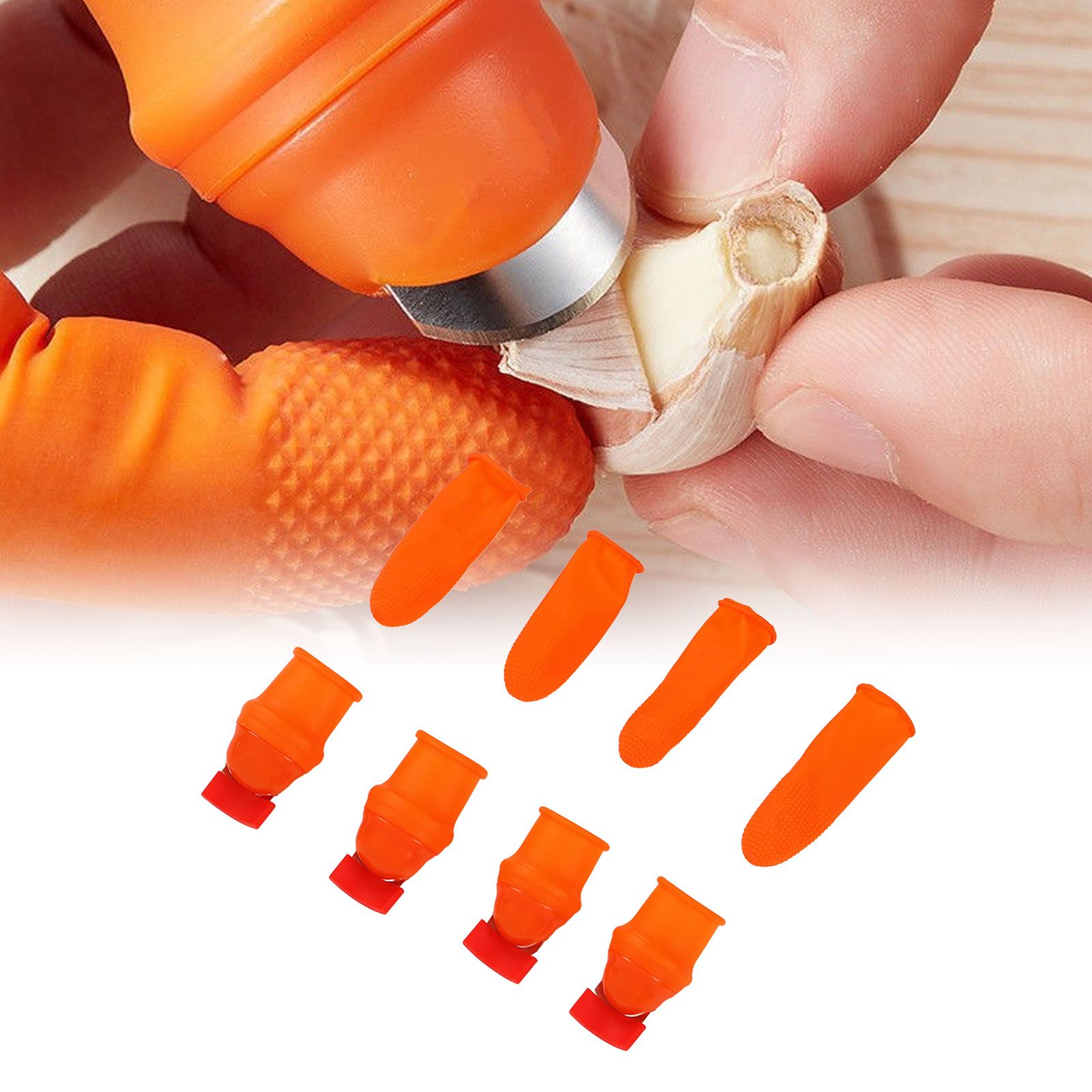 Silicone Thumb Knife Stainless Steel Thumb Knife Picker for Peel Pick view 12