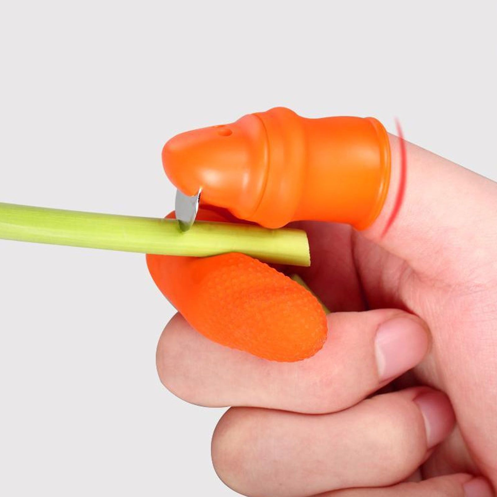 Silicone Thumb Knife Stainless Steel Thumb Knife Picker for Peel Pick view 12