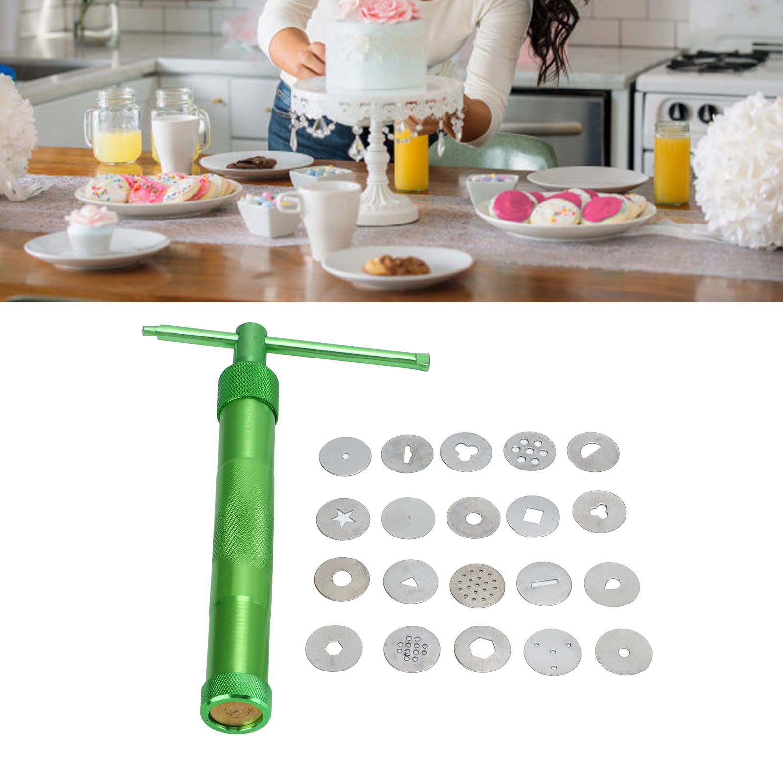 Sugar Paste Extruder Stainless Steel Pottery Clay Extruders Rotating Cake view 11